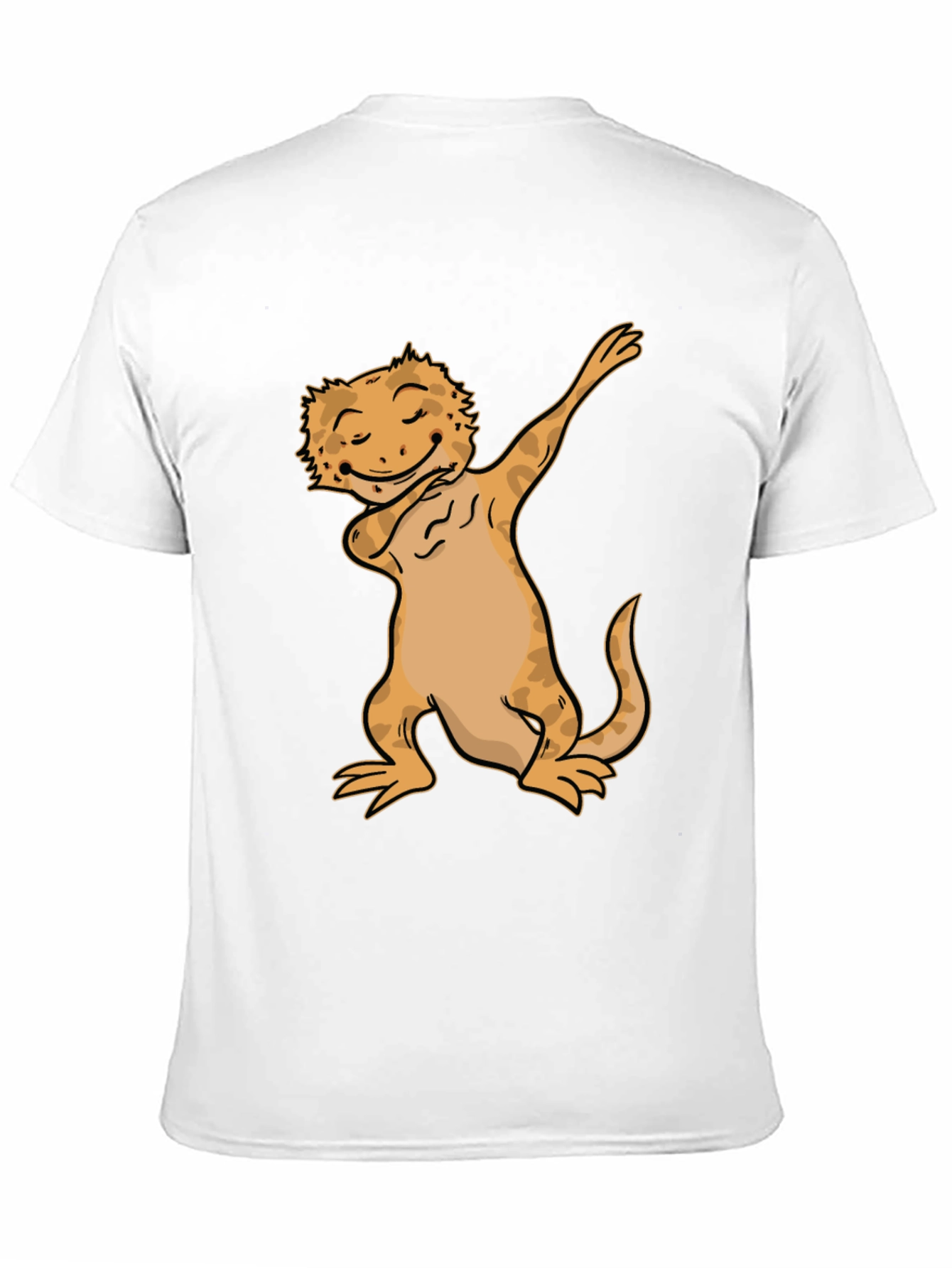 Black Dabbing Bearded Dragon Black T-Shirt view 11