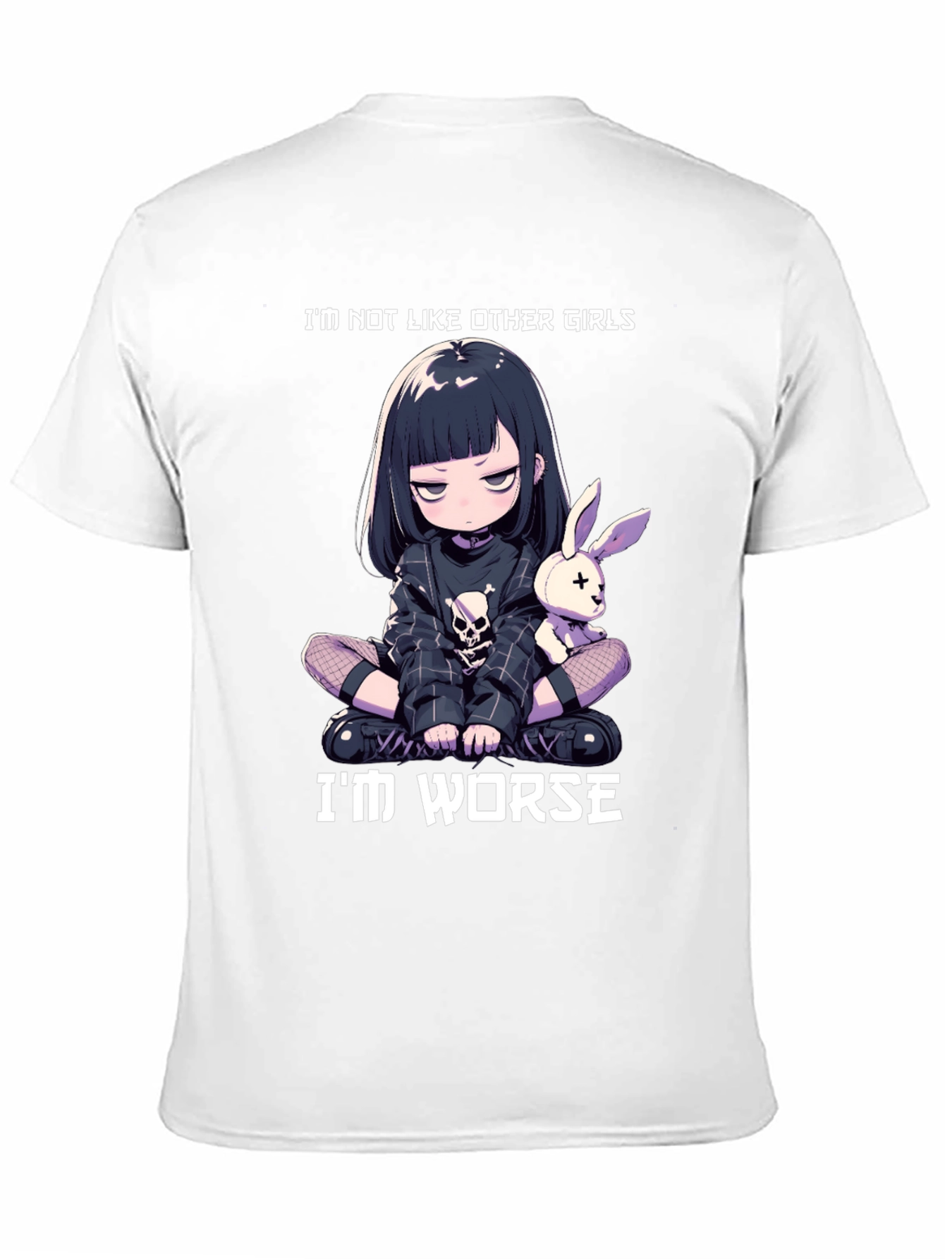 Black Edgy Anime Girl T-Shirt - I'm Not Like Other Girls - I'm Worse view 11