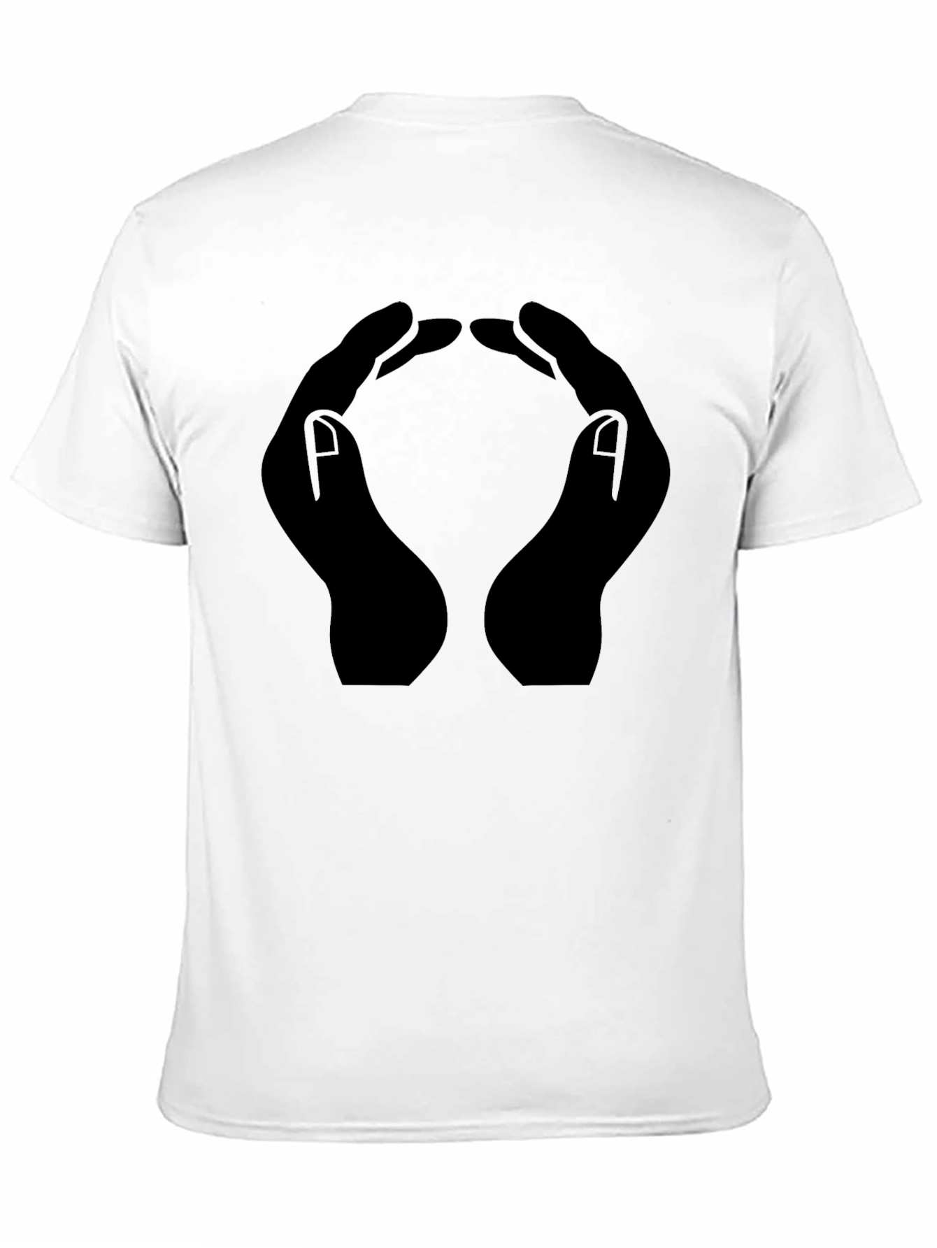Hands Forming Circle Graphic T-Shirt - Black - 11