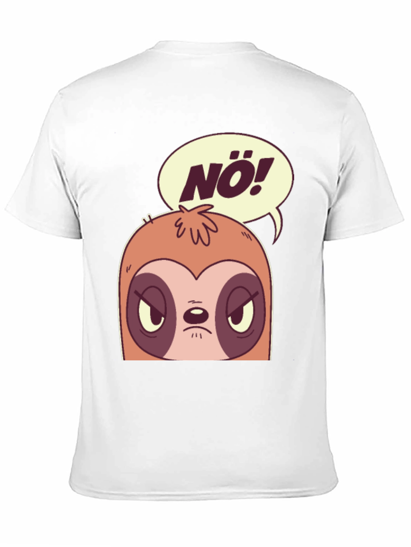 Black Nö Sloth Graphic Tee - Funny Novelty T-Shirt view 11