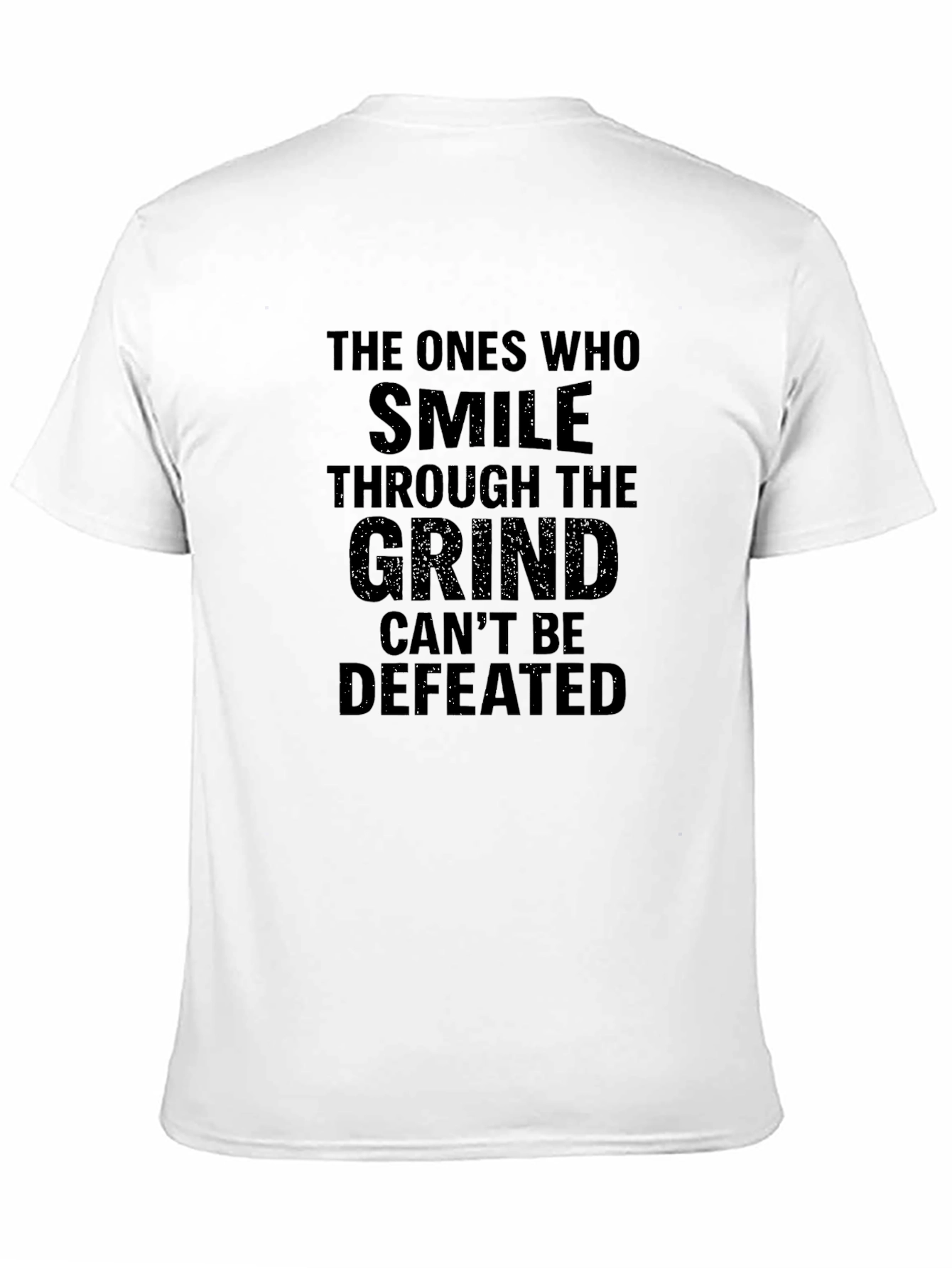 Black Motivational T-Shirt: Smile Through The Grind view 11