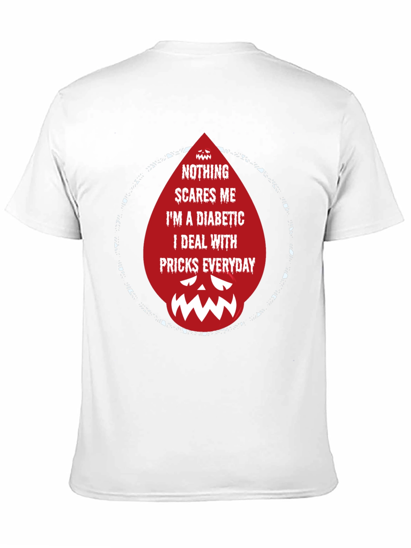 Black Diabetic Prick Graphic Tee - Funny Diabetes Awareness Shirt view 11
