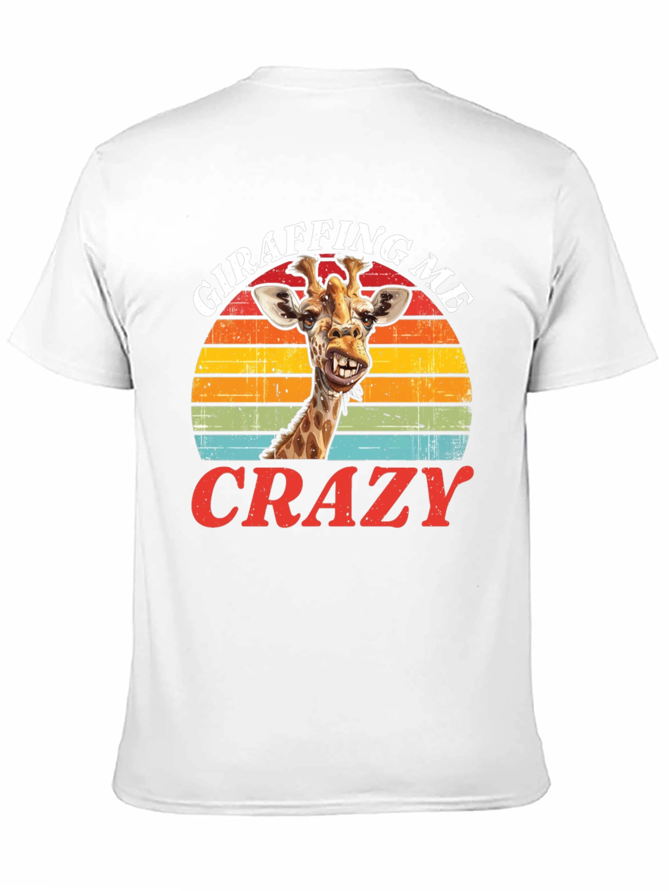 Black Giraffing Me Crazy Graphic Tee - Fun Giraffe T-Shirt view 11
