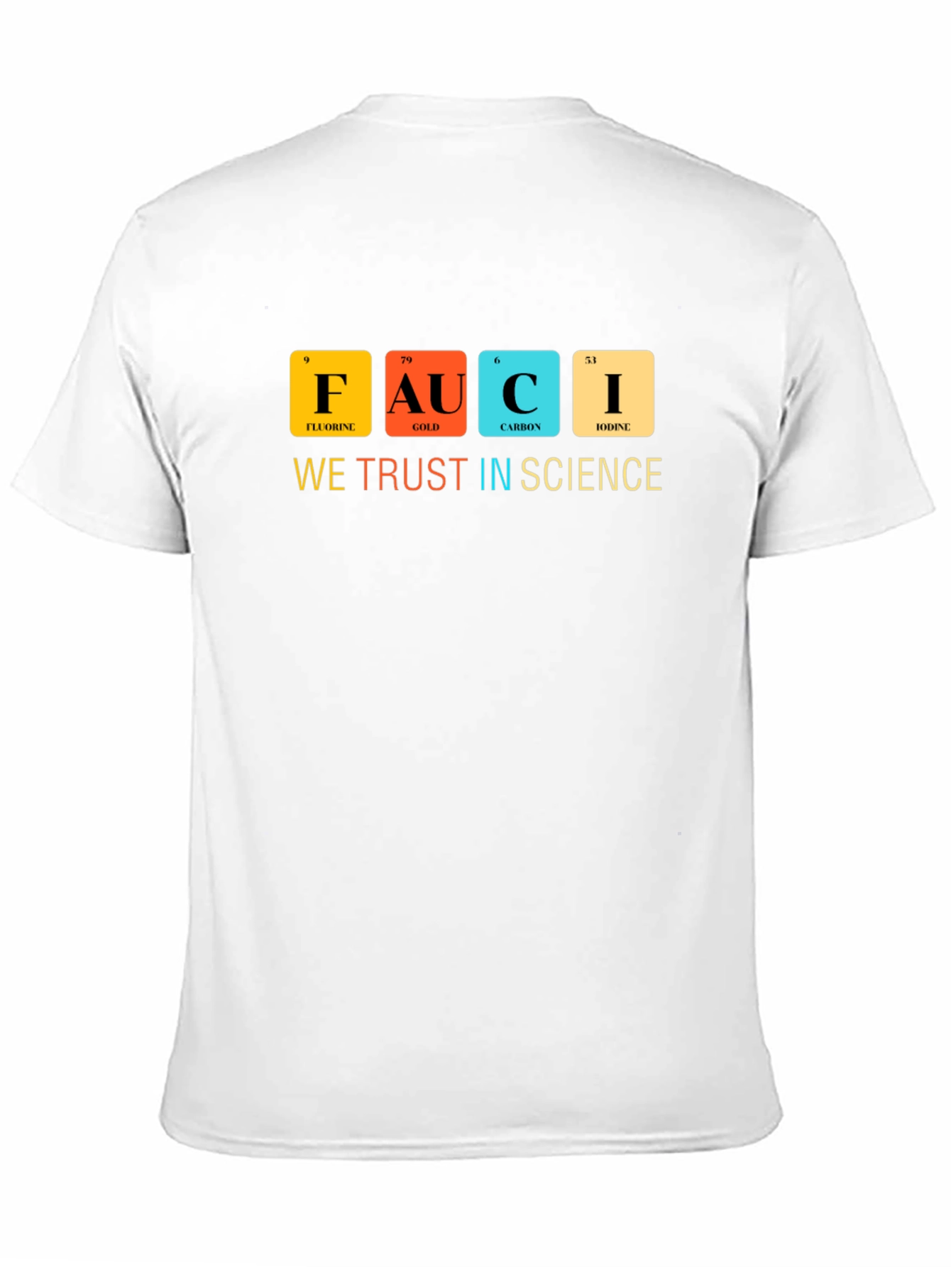 Black We Trust in Science Fauci Periodic Table Black T-Shirt view 11