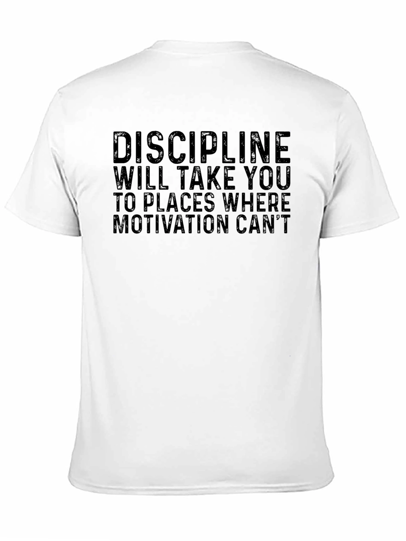 Black Discipline Motivation Graphic T-Shirt view 11