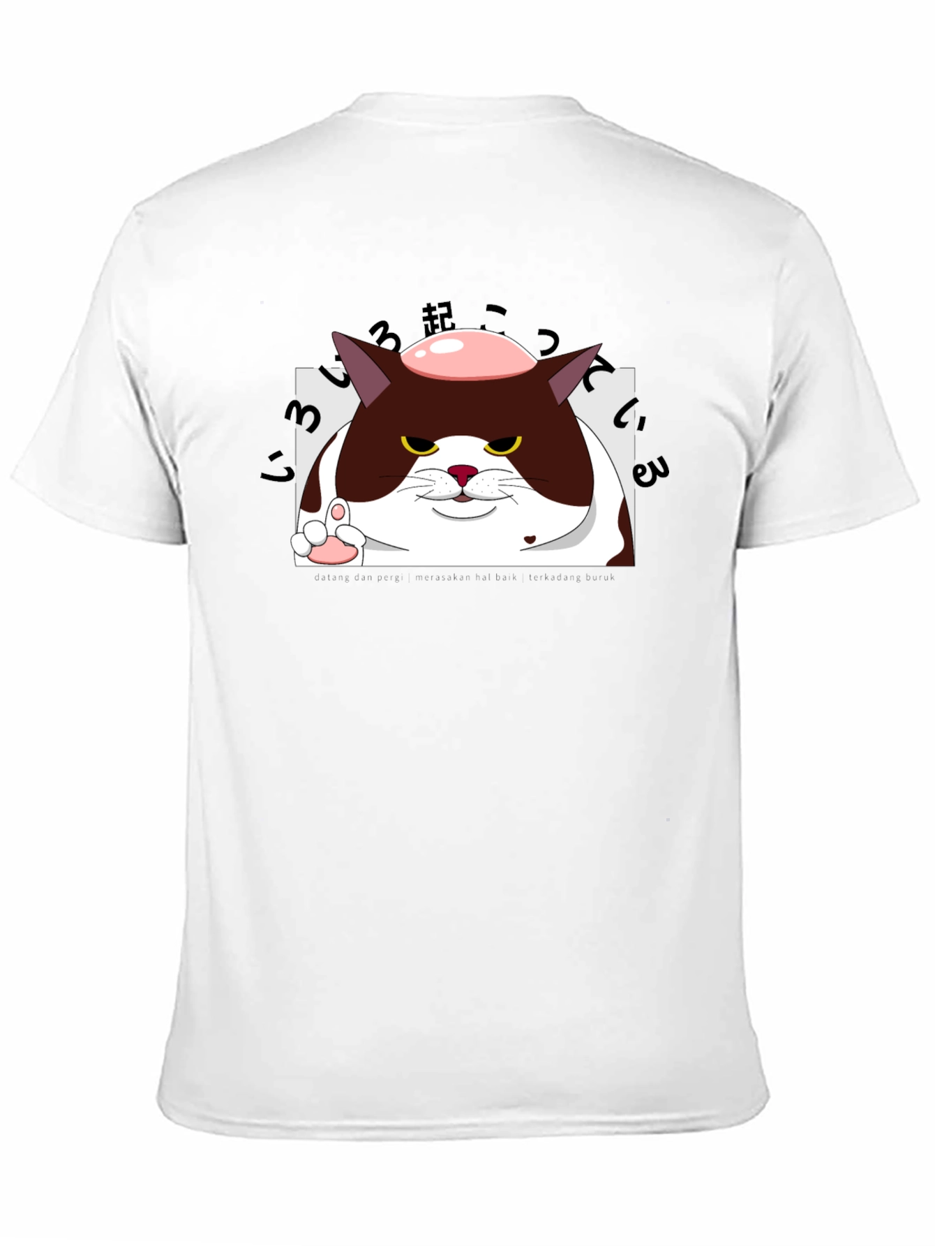 Black Grumpy Cat Pink Donut T-Shirt view 11
