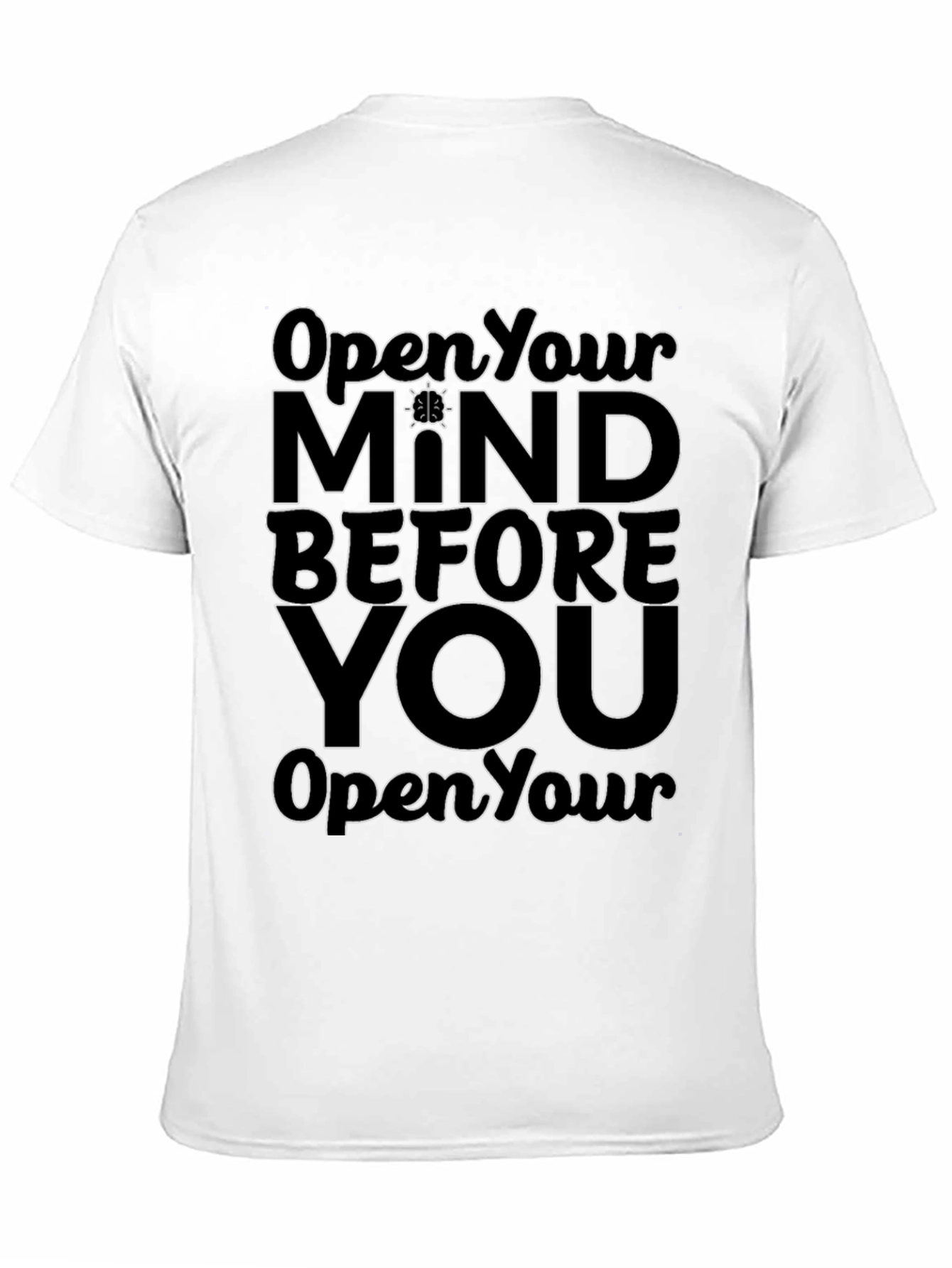 Black Open Your Mind Graphic T-Shirt view 11