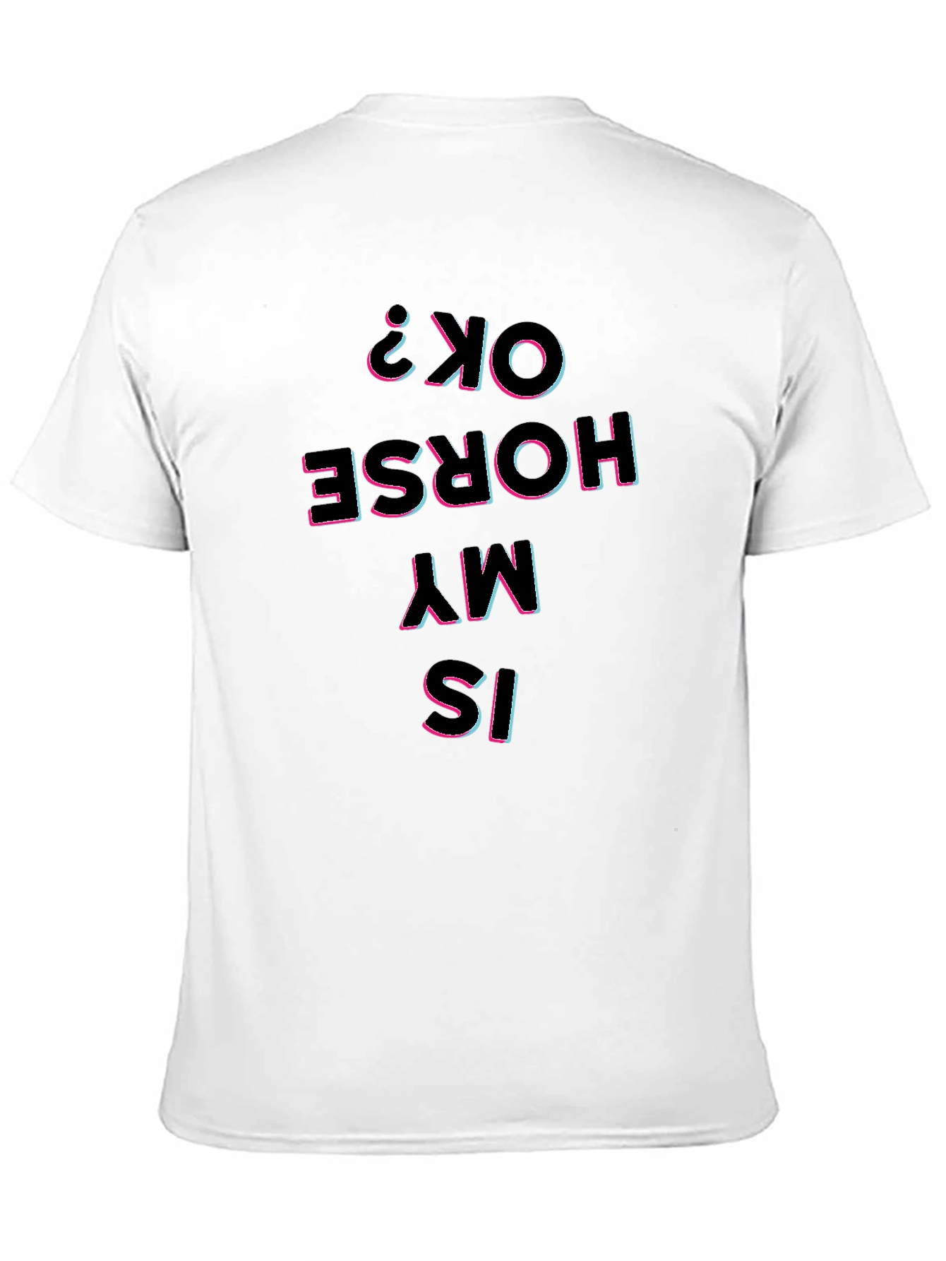 Black Is My Horse Ok? Graphic Print T-Shirt view 11