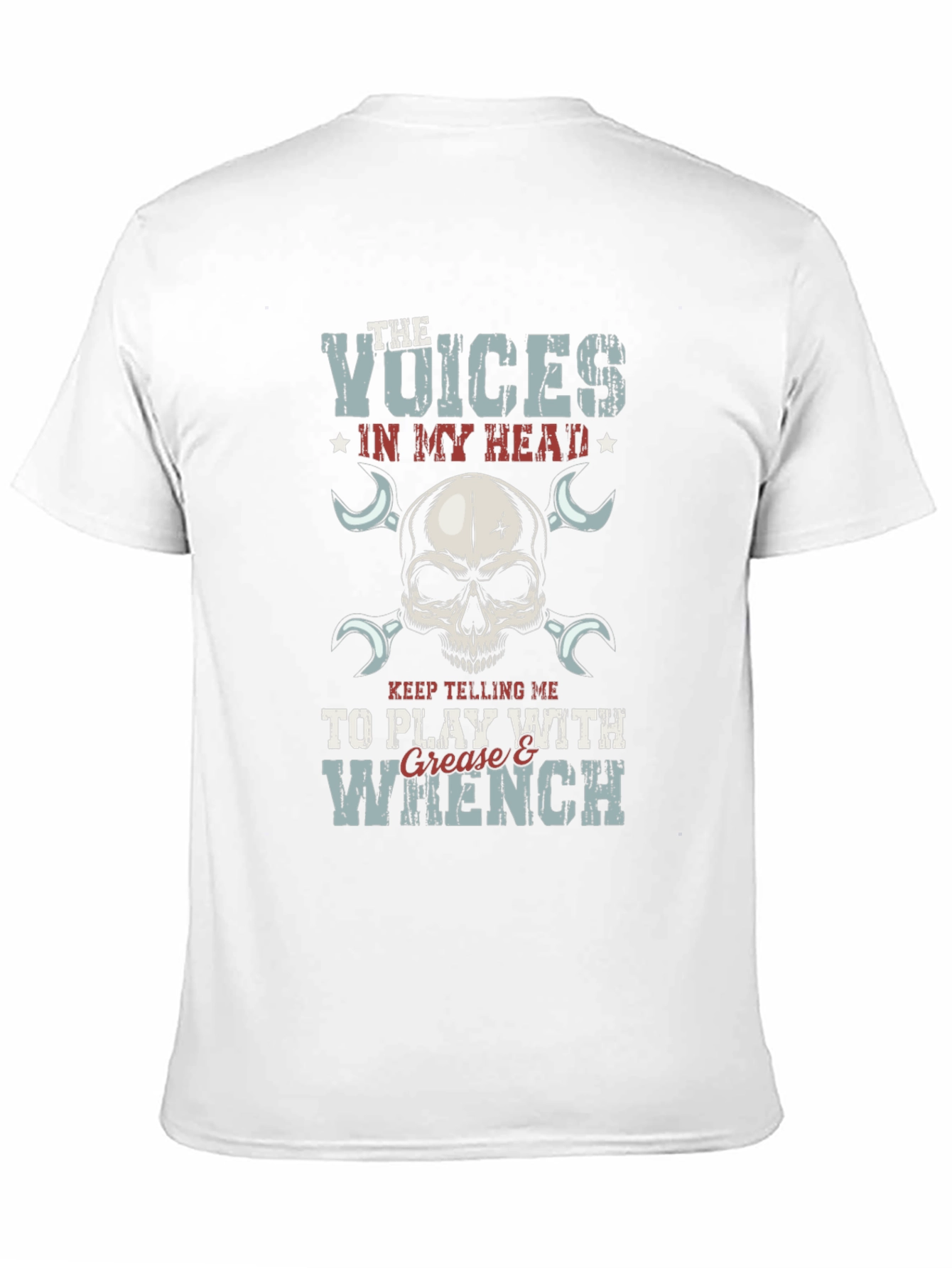 Black Voices in My Head T-Shirt: Grease & Wrench Design view 11