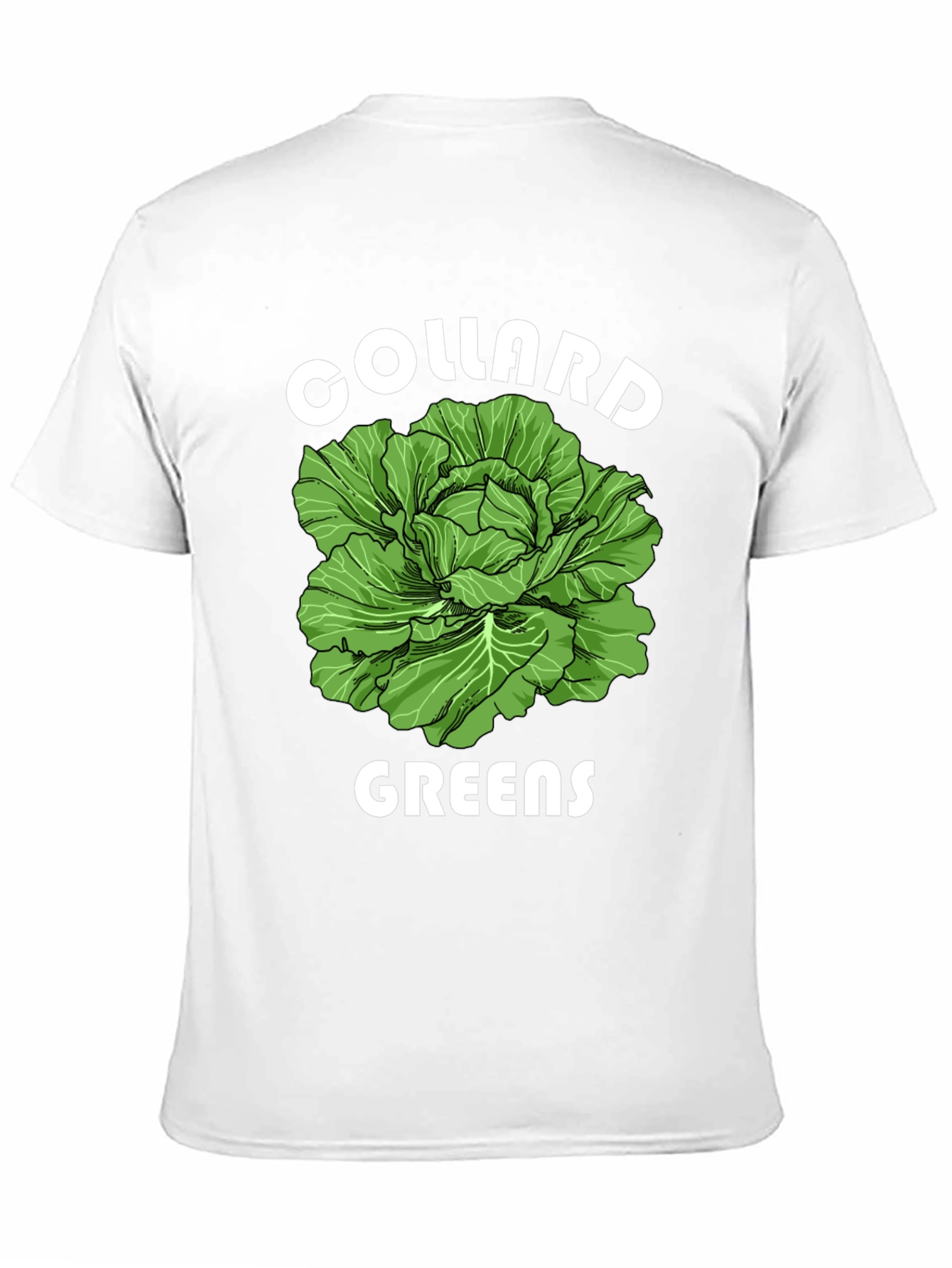 Black Collard Greens Graphic T-Shirt - Fresh Vegetable Tee view 11