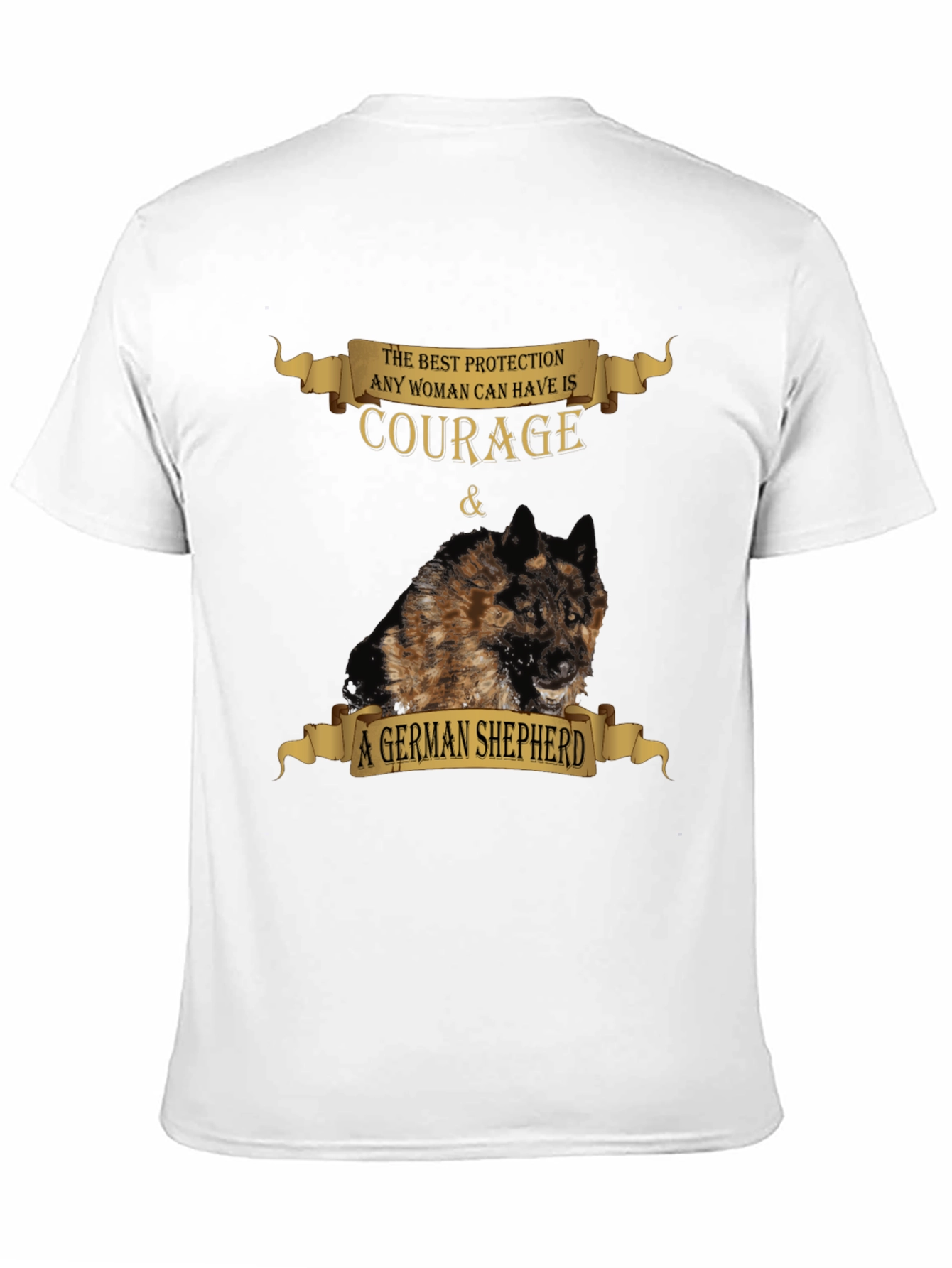 Black Courage & German Shepherd T-Shirt - Best Protection view 11