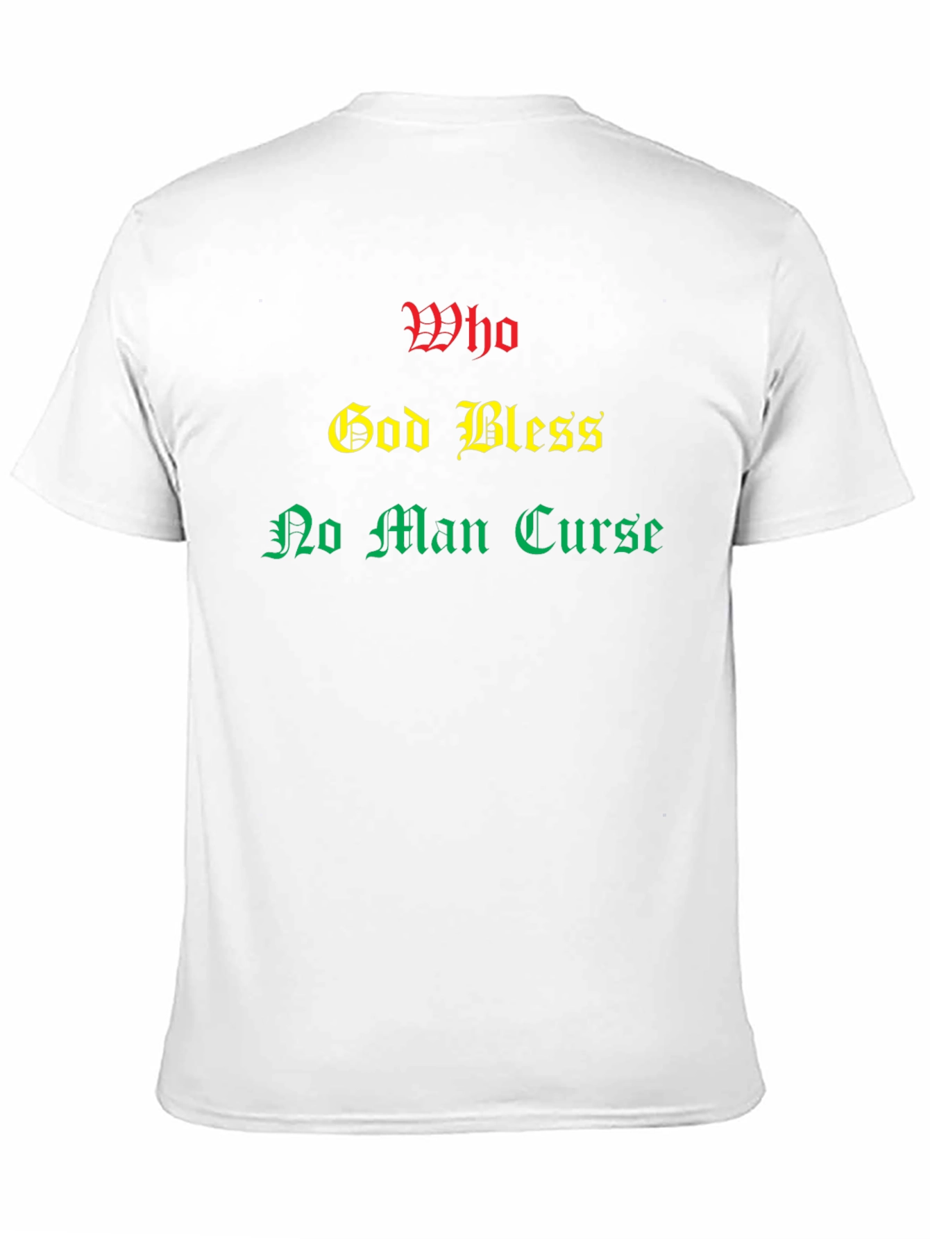 Black Rasta T-Shirt: Who God Bless No Man Curse view 11
