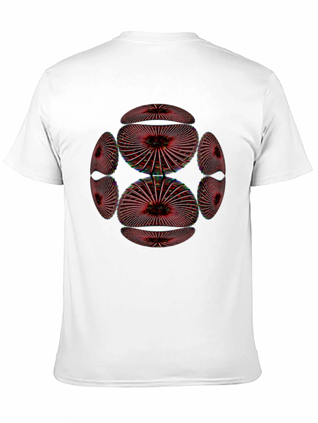 Black Abstract Geometric Pattern Black T-Shirt view 11
