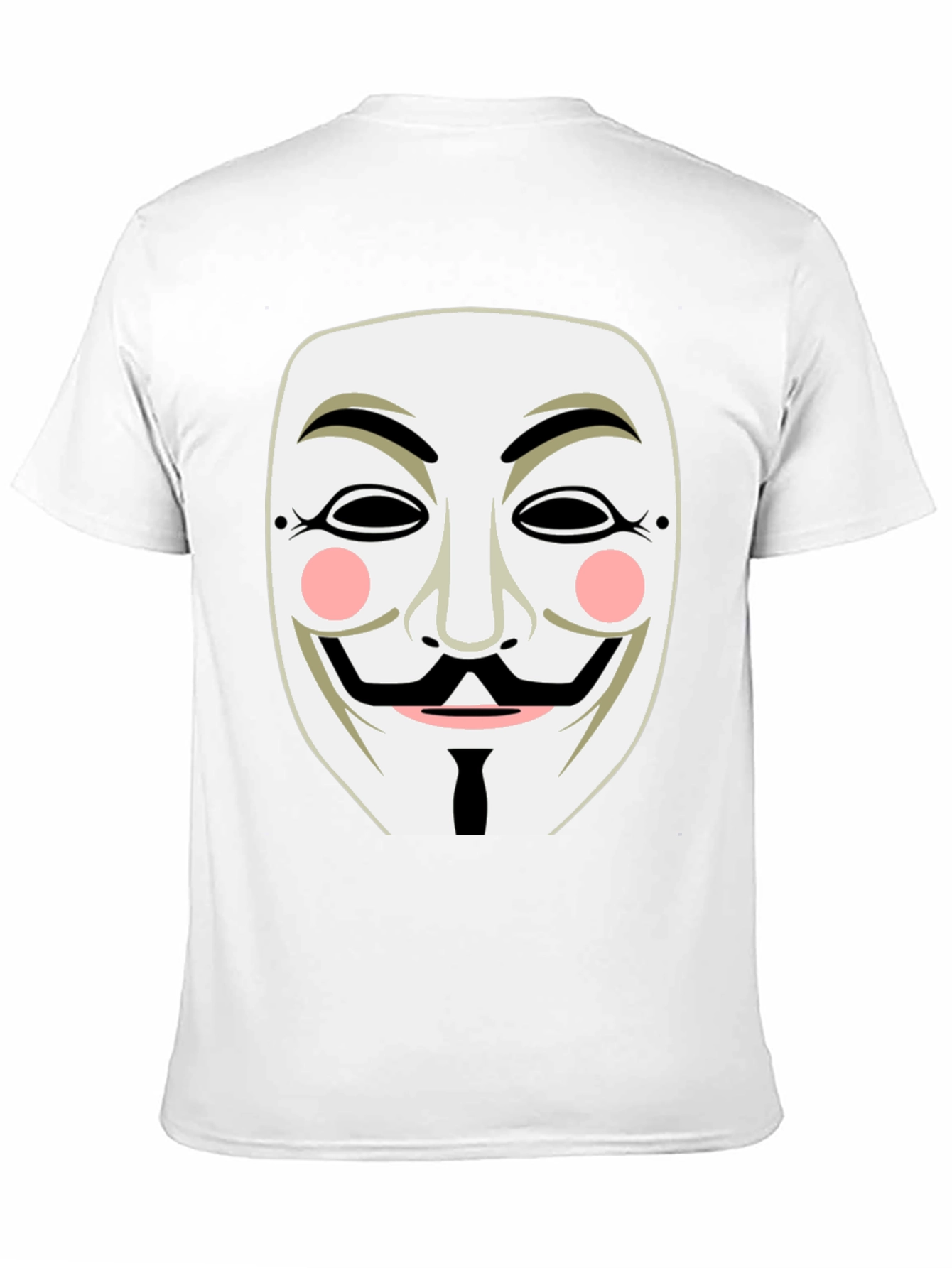 Black Anonymous Mask Graphic Tee - Black Cotton T-Shirt view 11