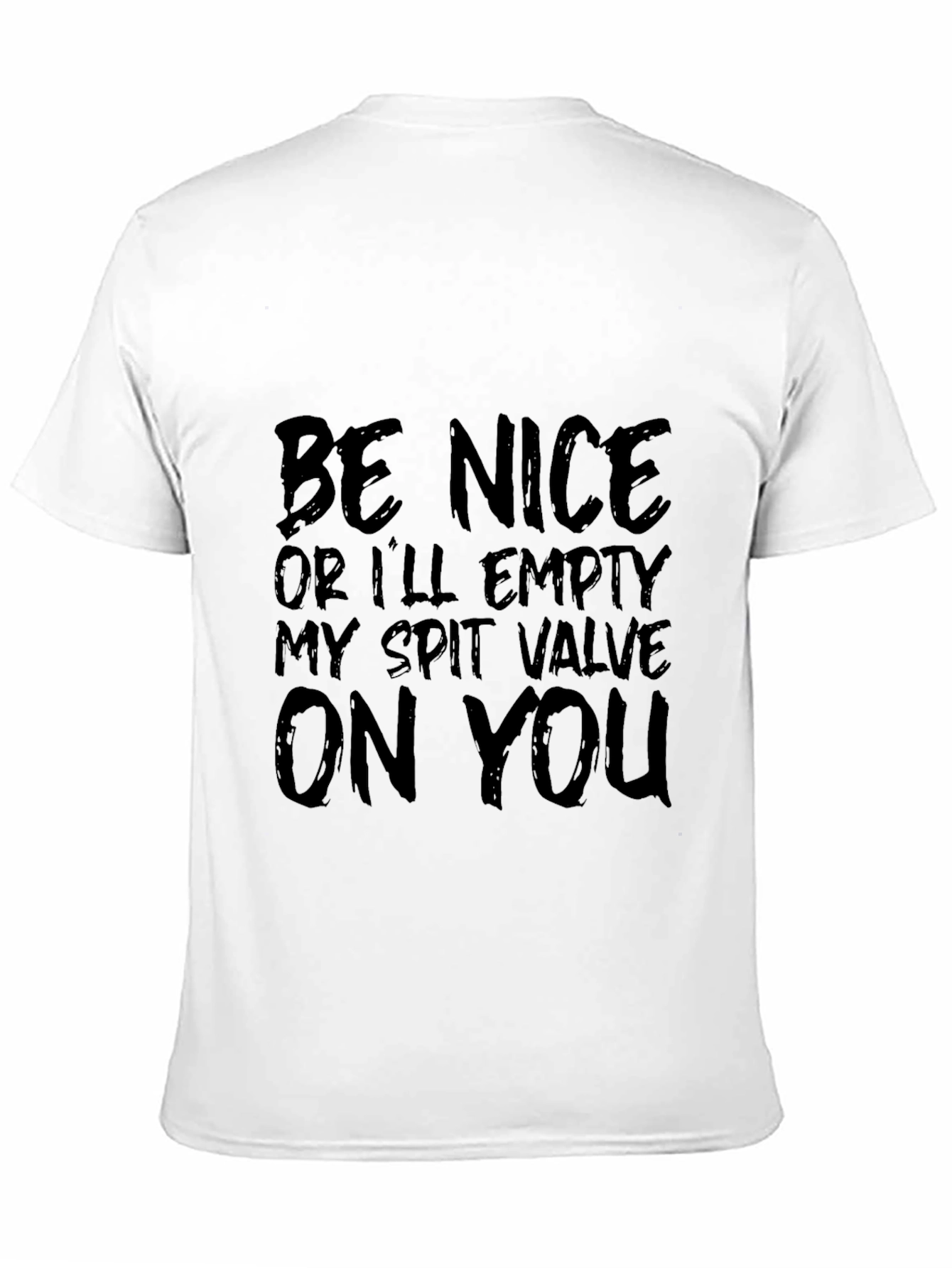 Black Be Nice Sarcastic Graphic Tee - Men's Black Cotton T-Shirt view 11
