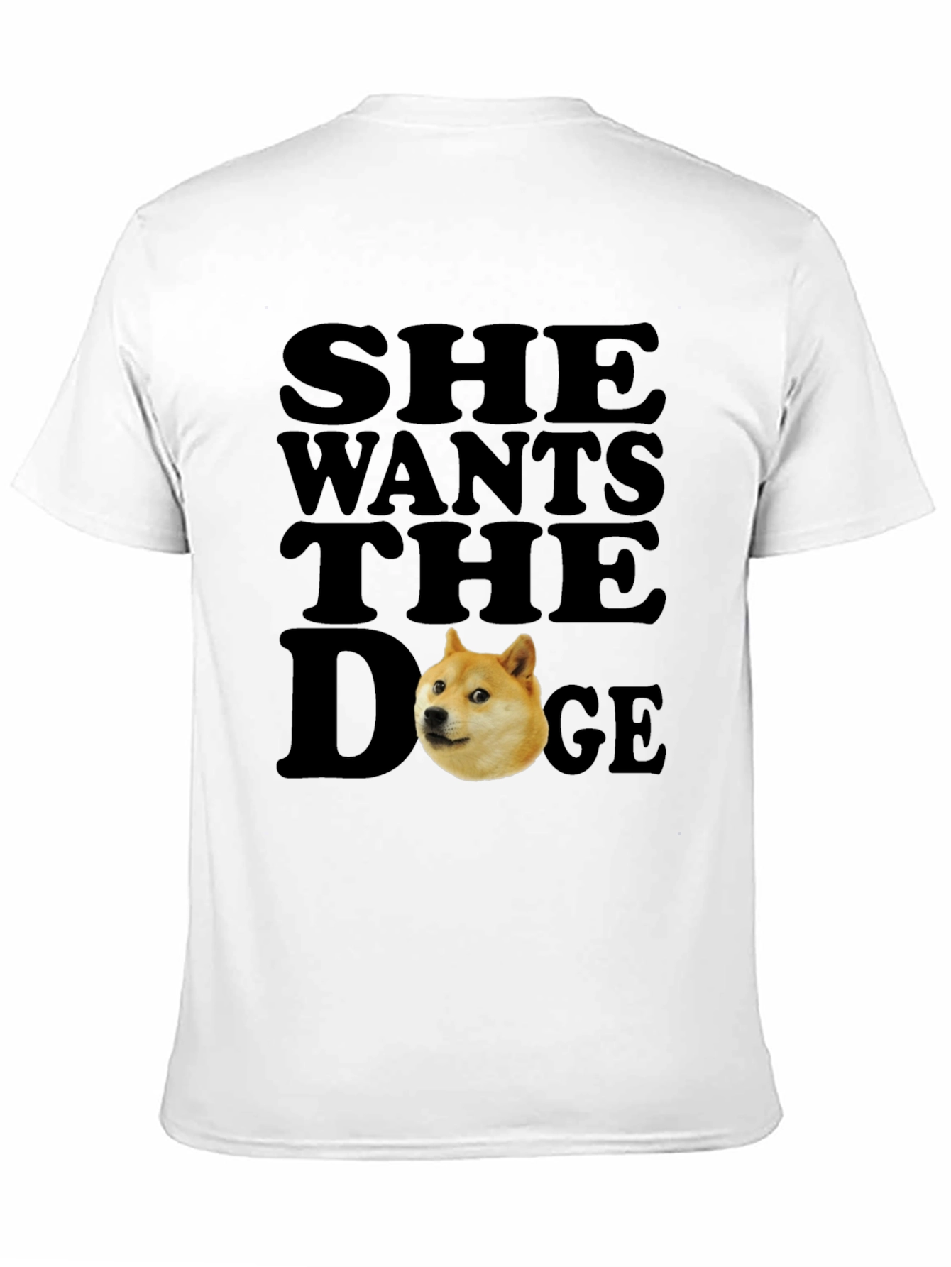 Black She Wants the Doge Meme T-Shirt view 11
