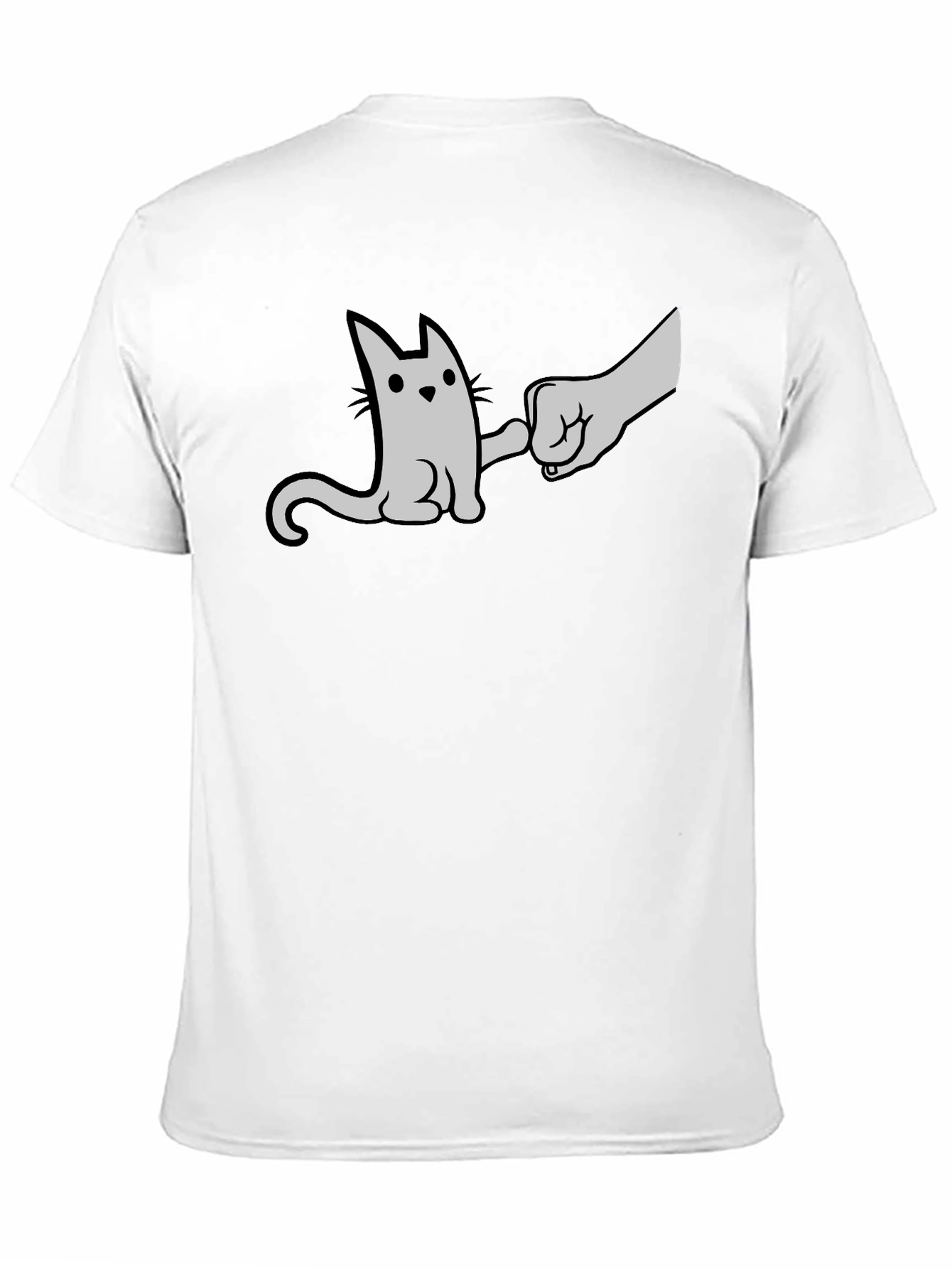 Black Cat Fist Bump Graphic T-Shirt - Black view 11
