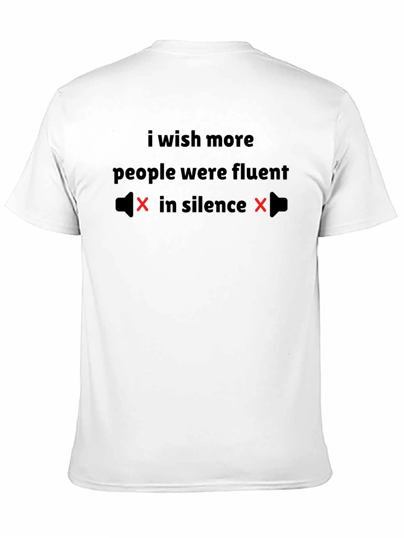 Black Silent Fluency Graphic Tee - Unisex Cotton T-Shirt view 11