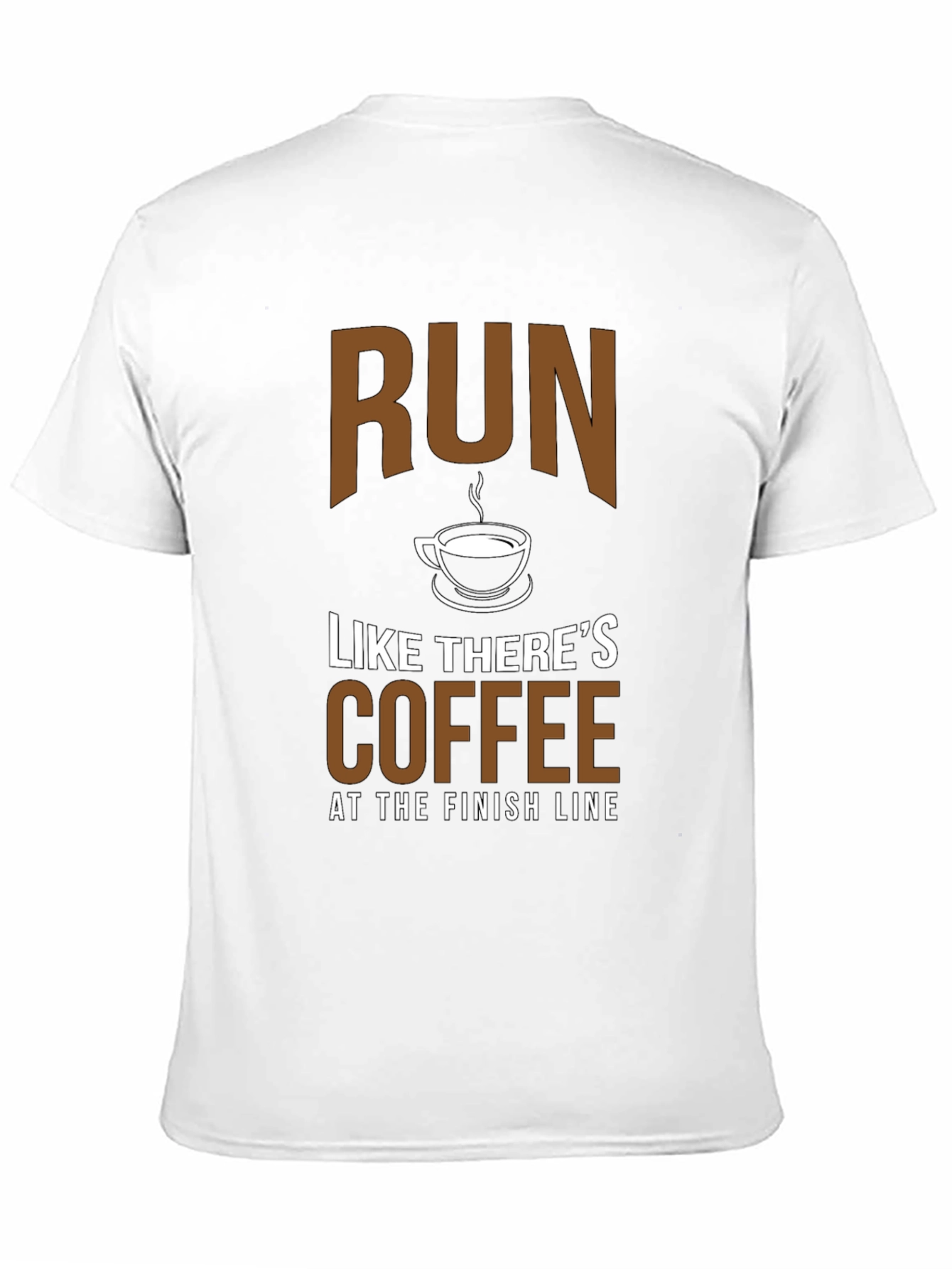 Black Run Like There's Coffee T-Shirt - Funny Running Tee view 11