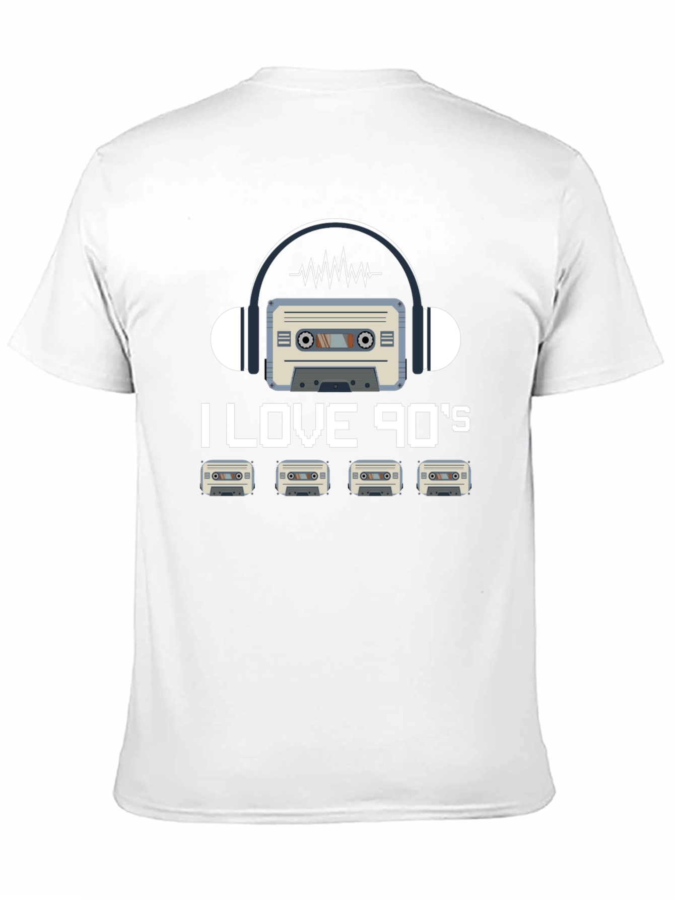 Black I Love 90's Cassette Tape Graphic Tee - Retro Style view 11