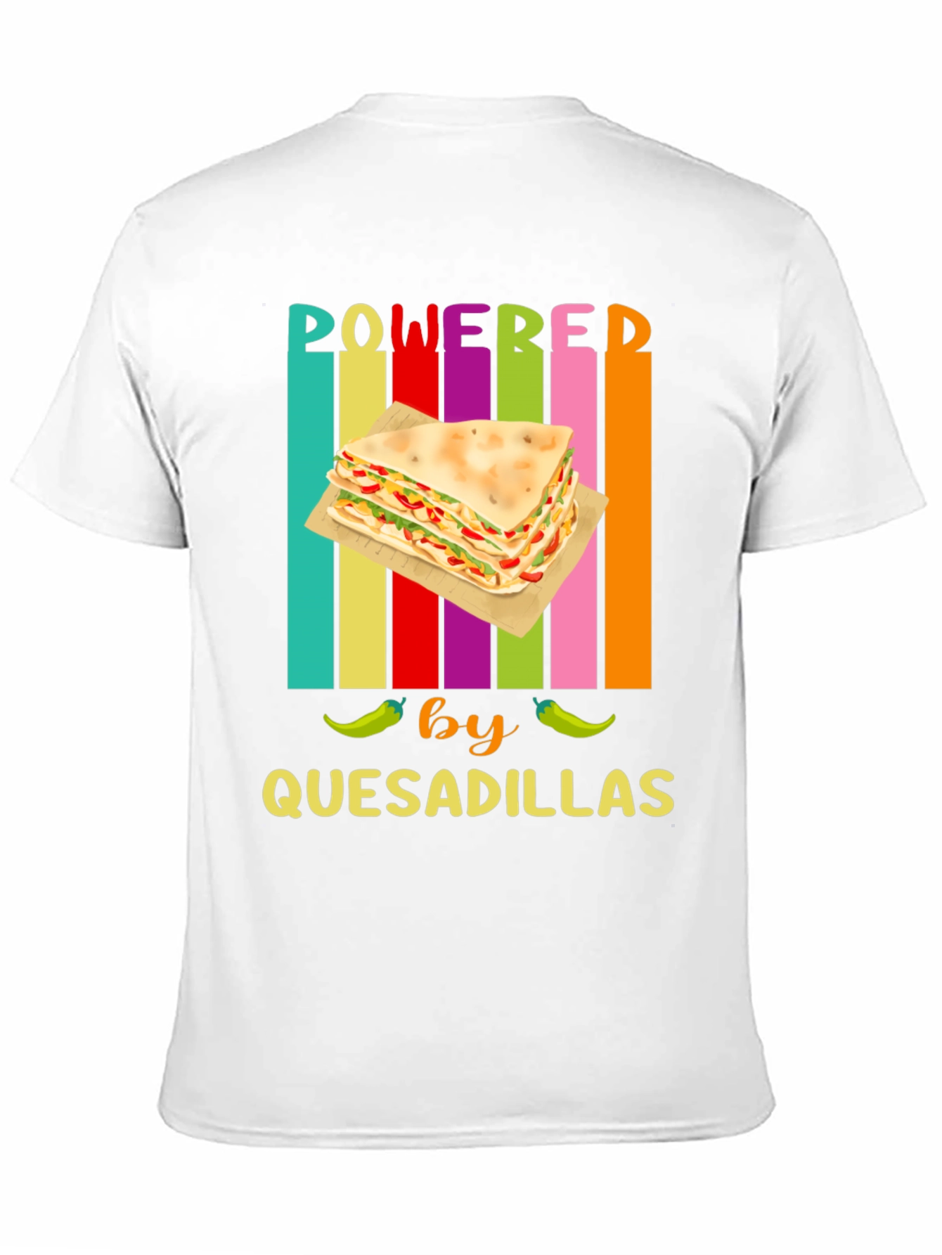 Black Powered by Quesadillas Graphic Tee view 11
