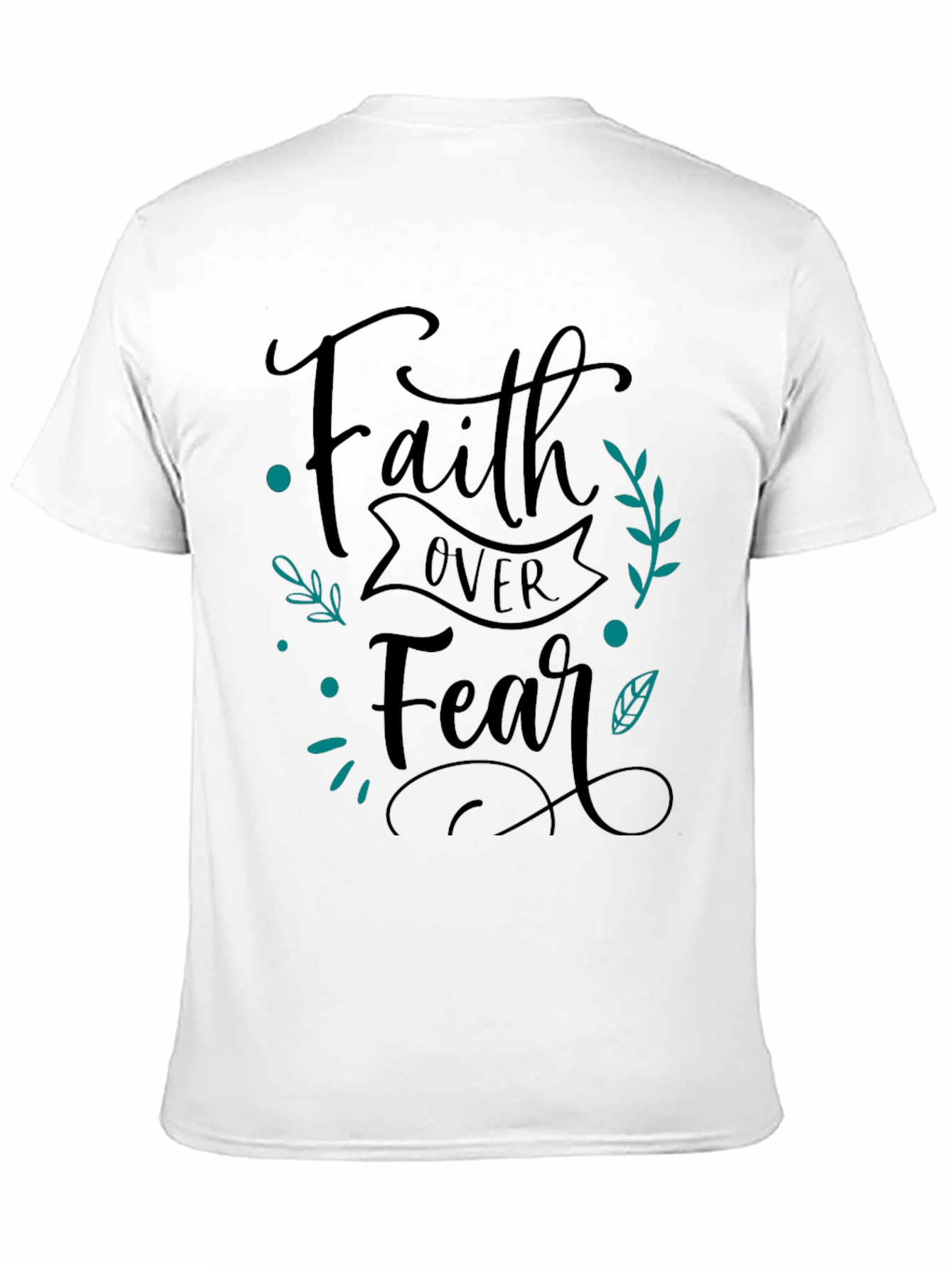 Black Faith Over Fear Graphic Tee - Unisex Black T-Shirt view 11