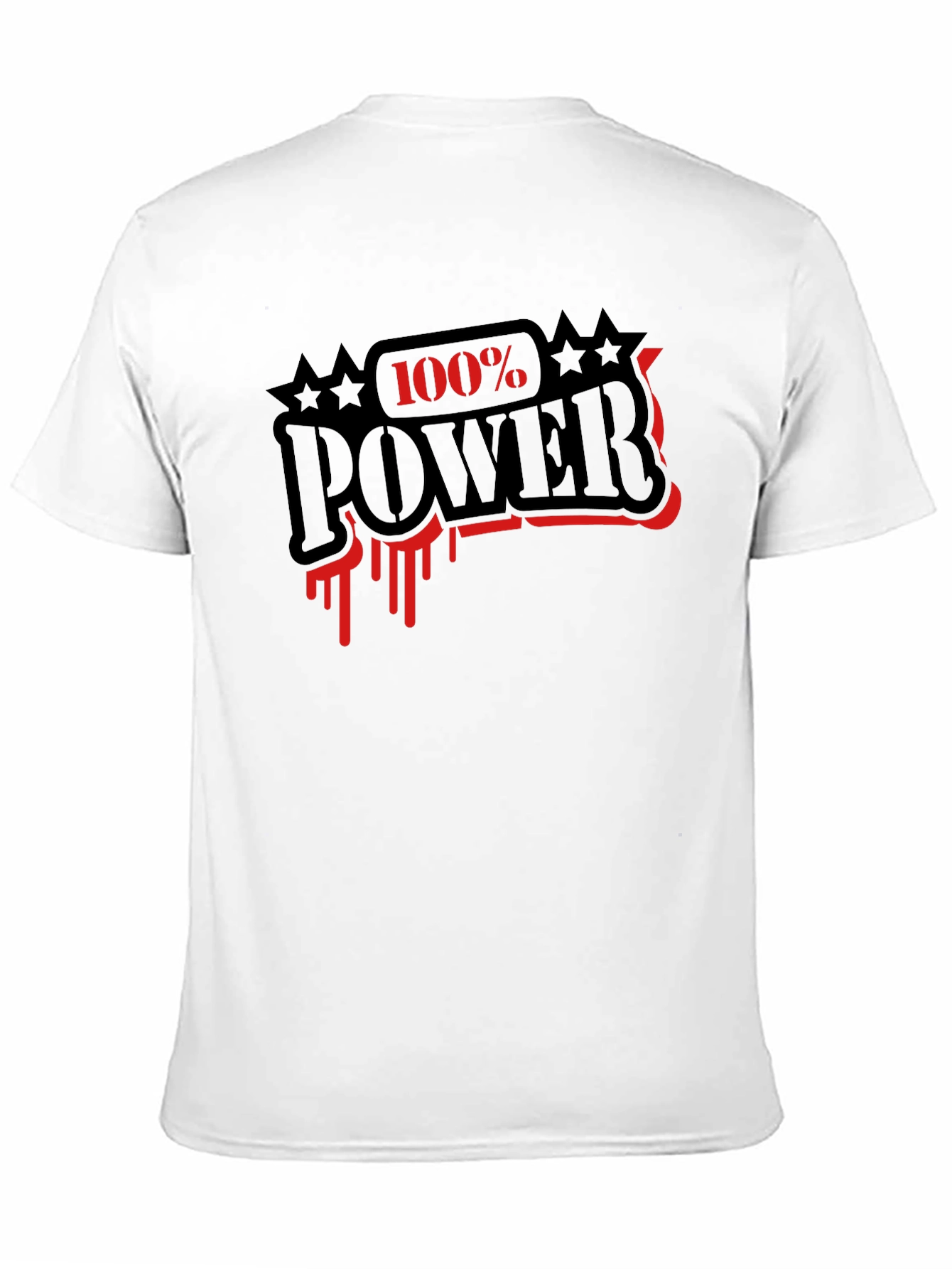 Black 100% Power Graphic T-Shirt - Black view 11