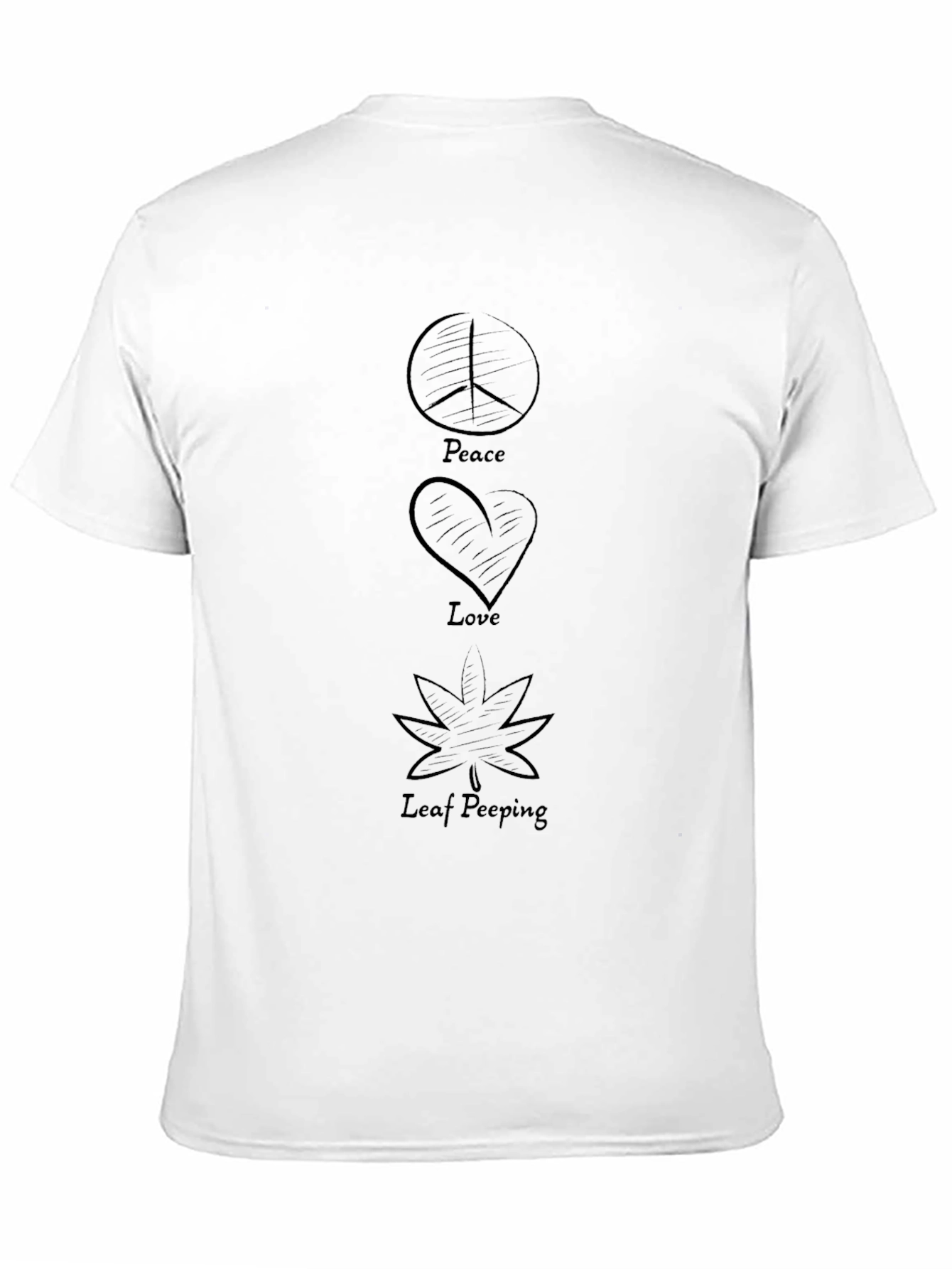 Peace Love Leaf Peeping Black T-Shirt - 11