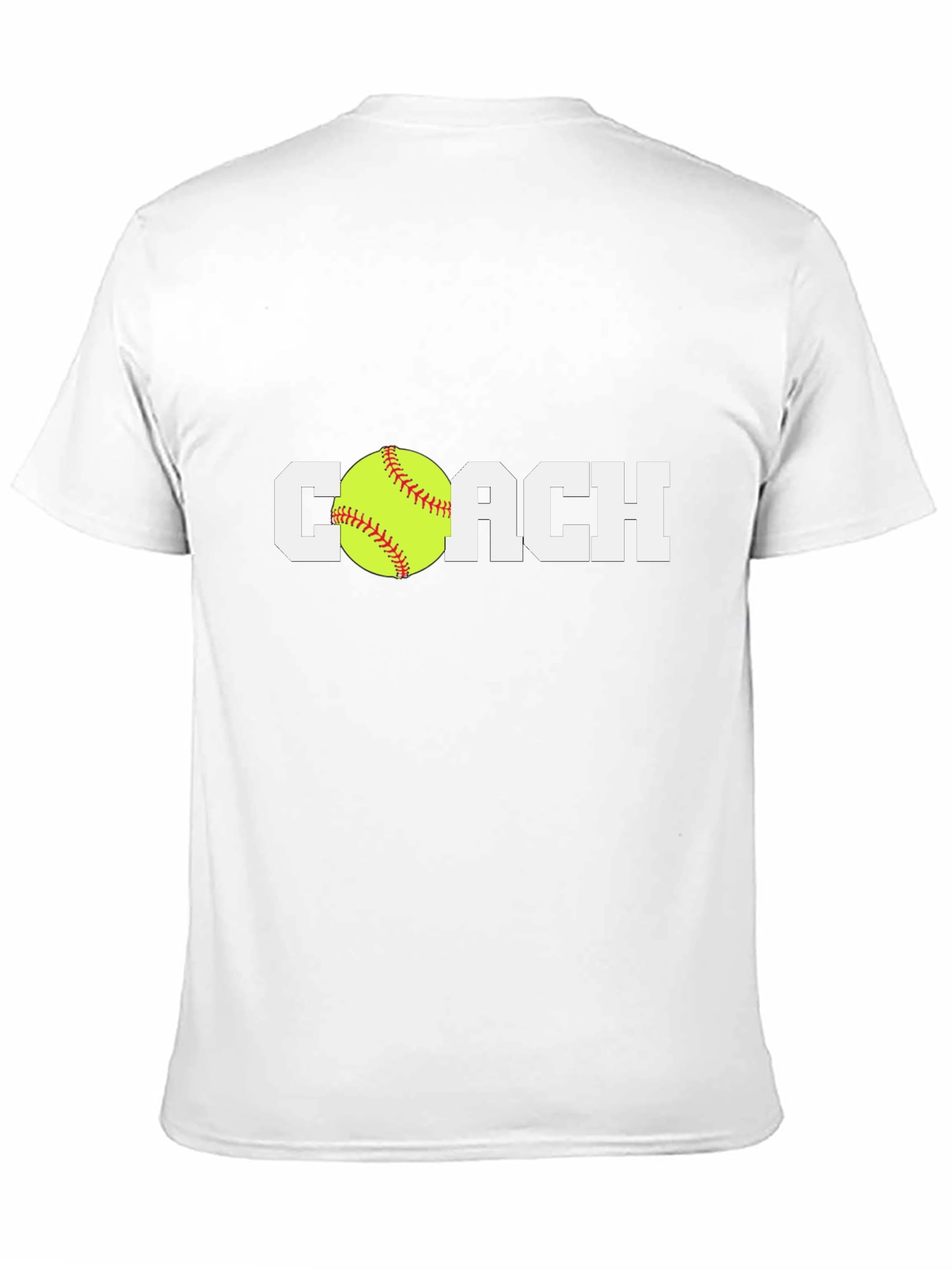 Black Softball Coach T-Shirt - Black Cotton Tee view 11