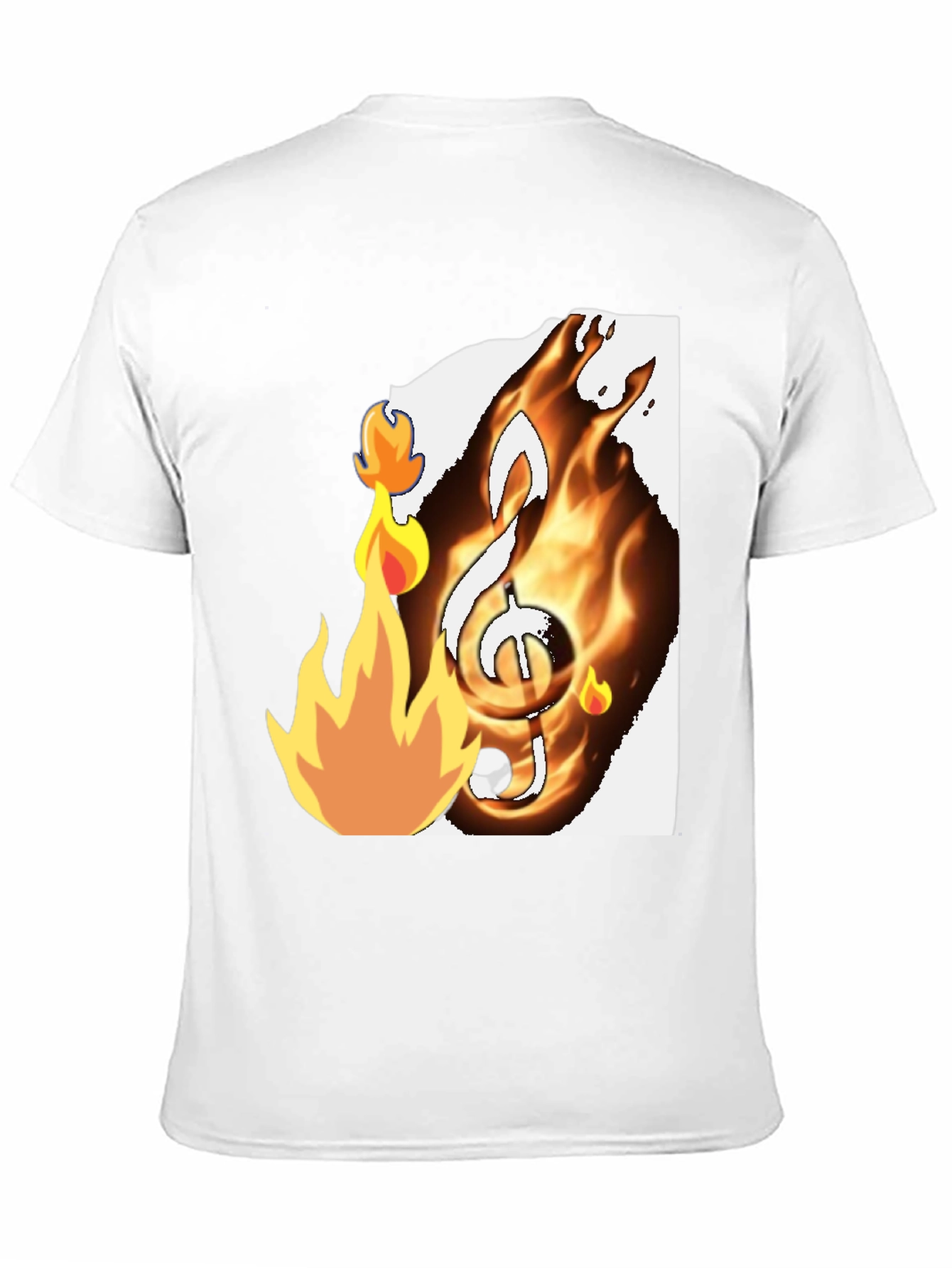 Black Fiery Music Note Graphic T-Shirt - Black view 11