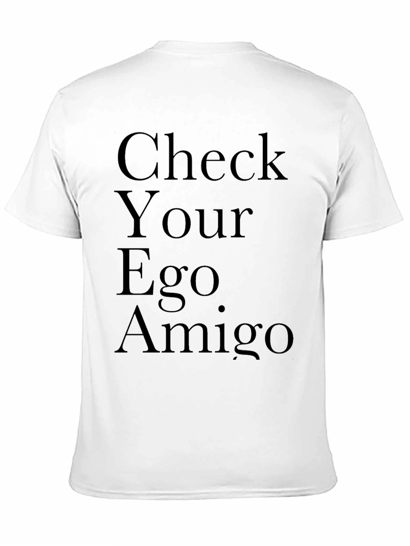 Black Check Your Ego Amigo Graphic Tee view 11