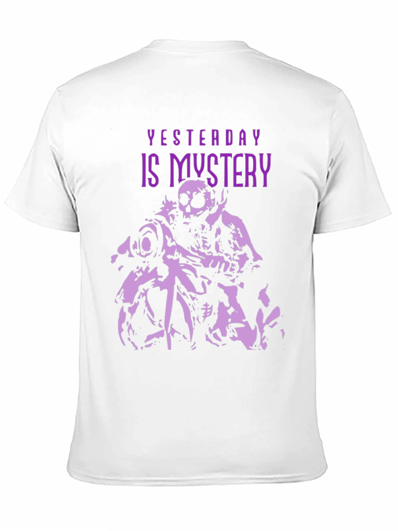Black Yesterday is Mystery Skeleton Biker Graphic T-Shirt view 11