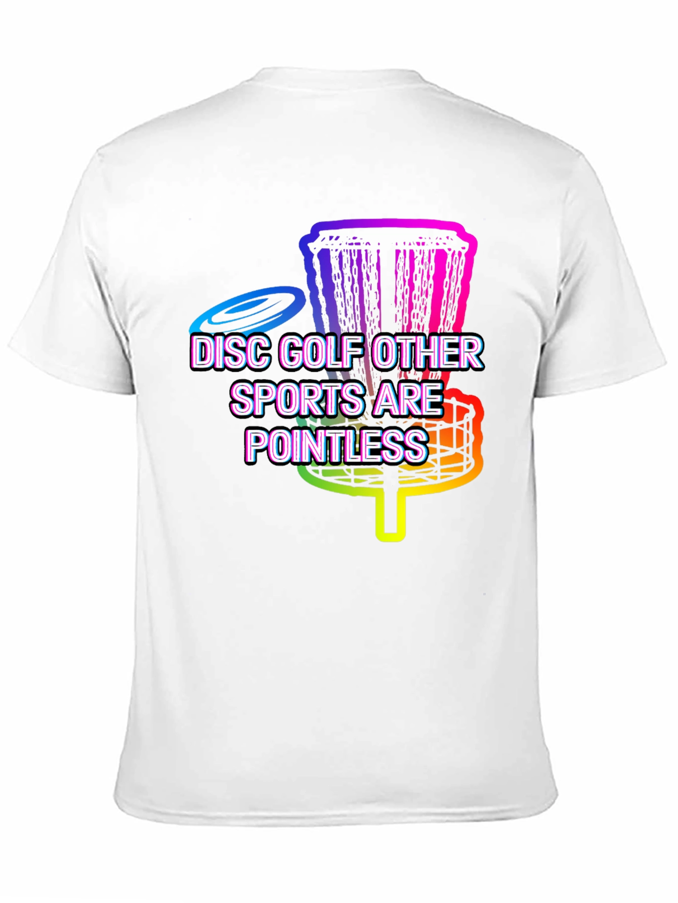 Black Funny Disc Golf Tee - Other Sports Are Pointless! view 11