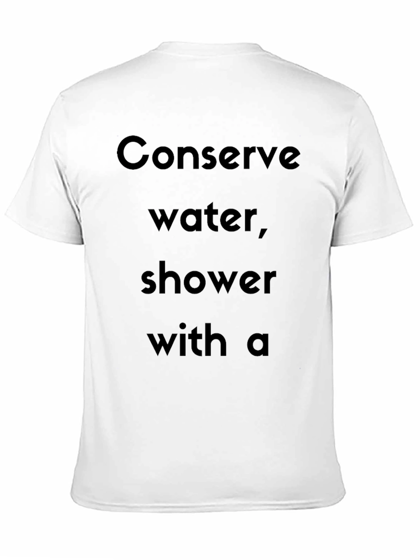 Black Conserve Water Funny Novelty T-Shirt view 11