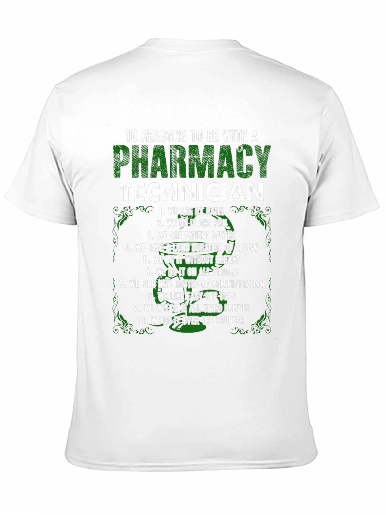Black Pharmacy Technician - 10 Reasons T-Shirt view 11