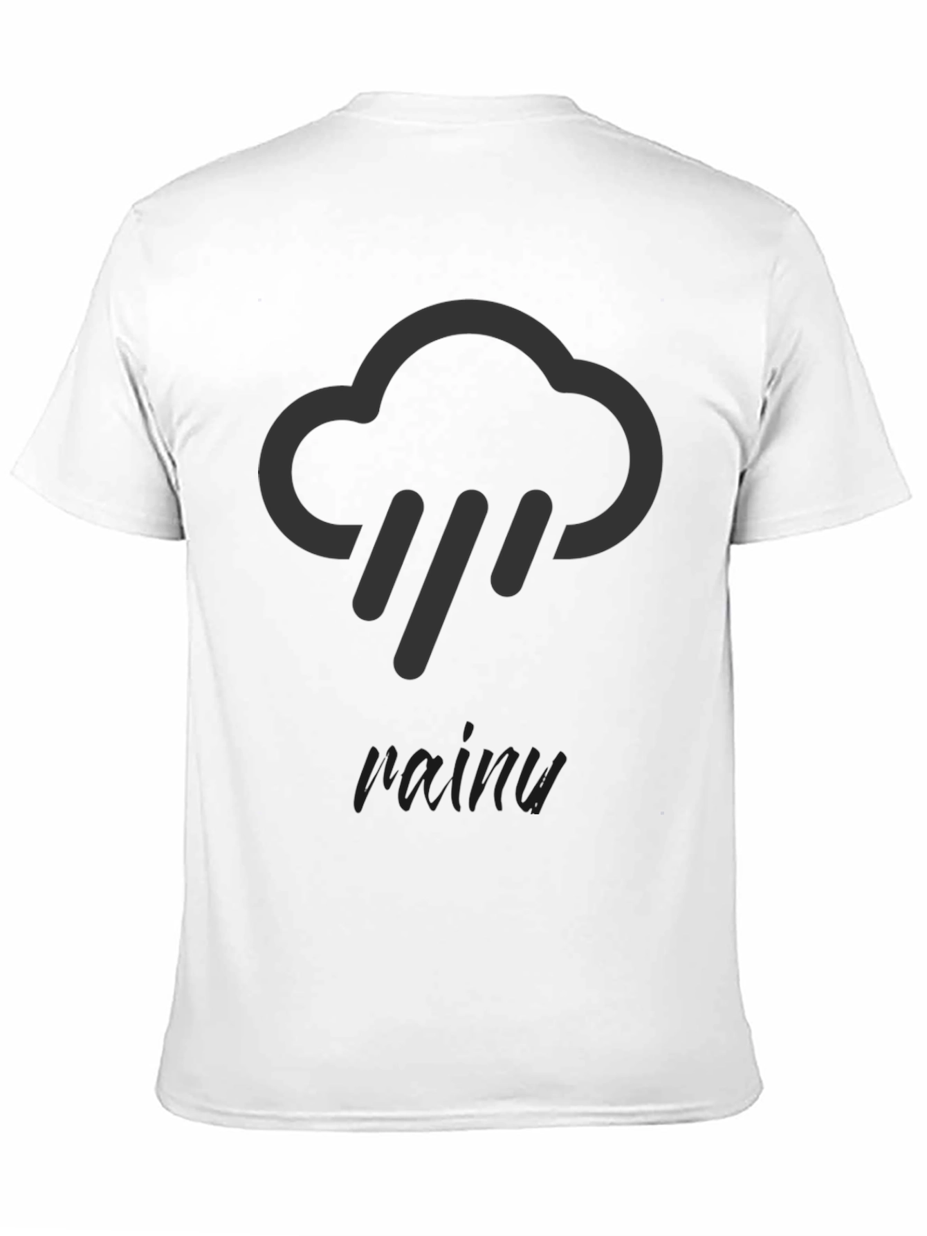 Black Rainy Day Cloud Graphic T-Shirt view 11