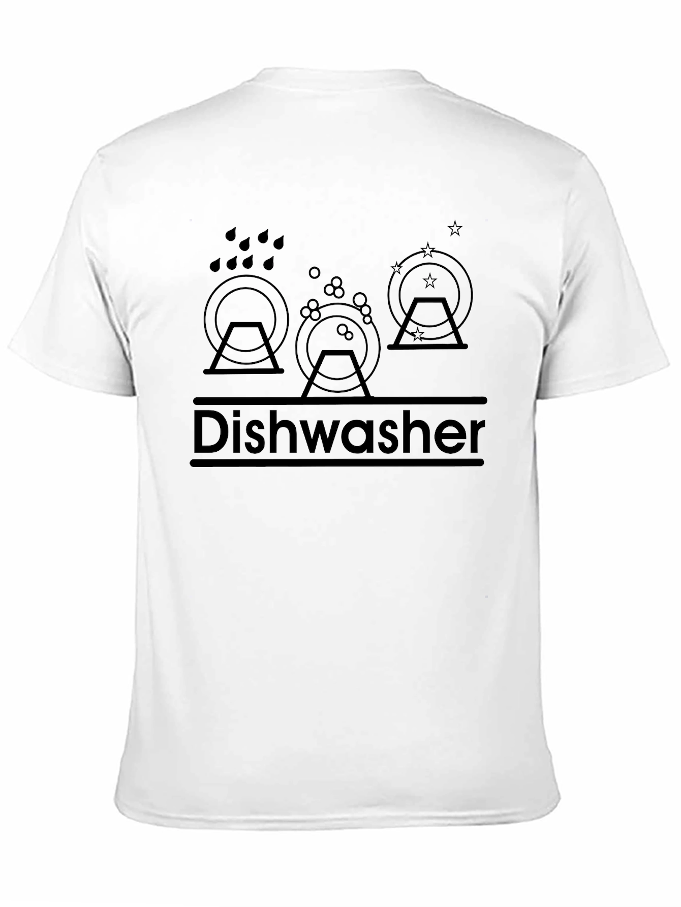 Black Dishwasher T-Shirt - Humorous Job Tee view 11
