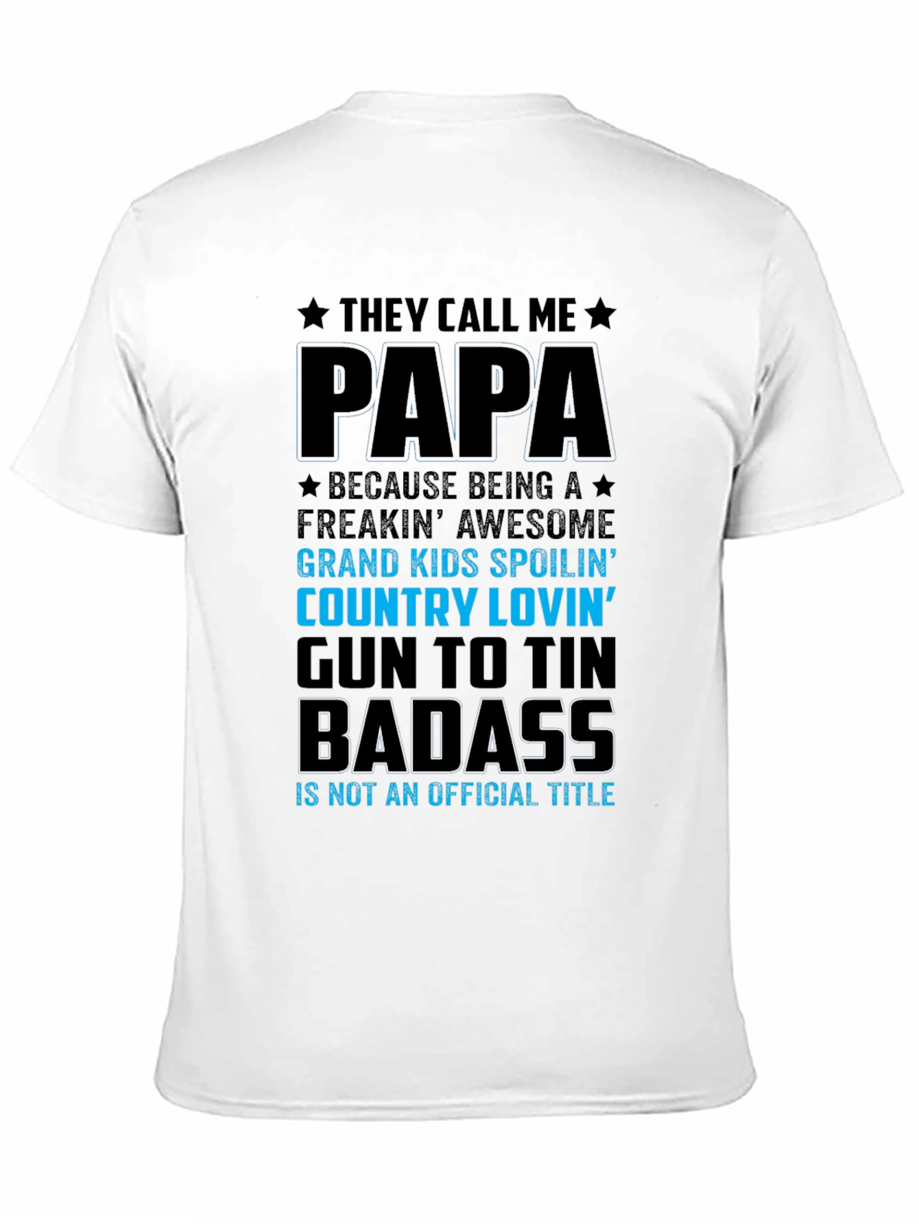 Black Papa Badass Graphic T-Shirt view 11