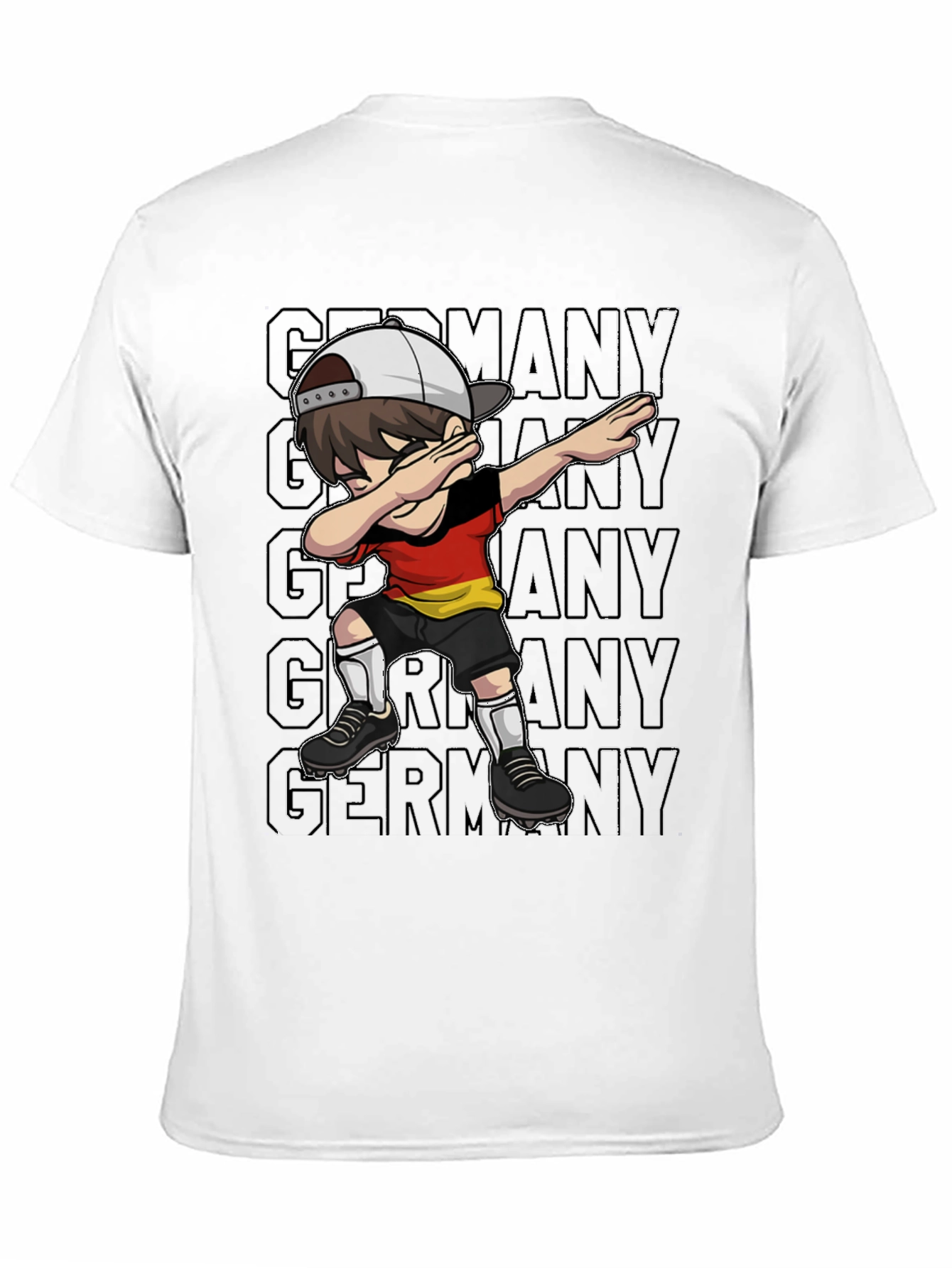 Black Germany Dabbing Soccer Player T-Shirt view 11