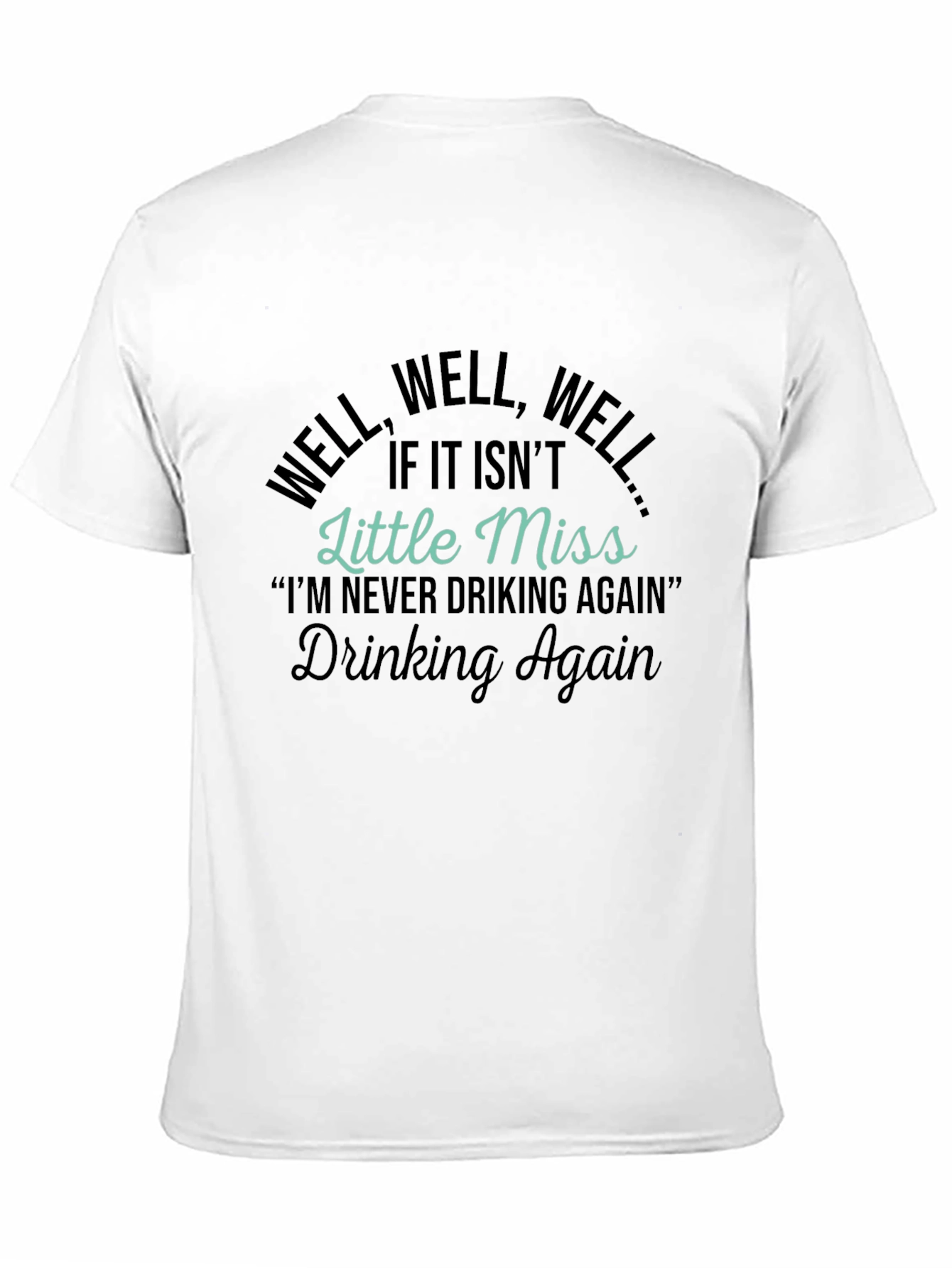 Black Funny Drinking Again T-Shirt view 11