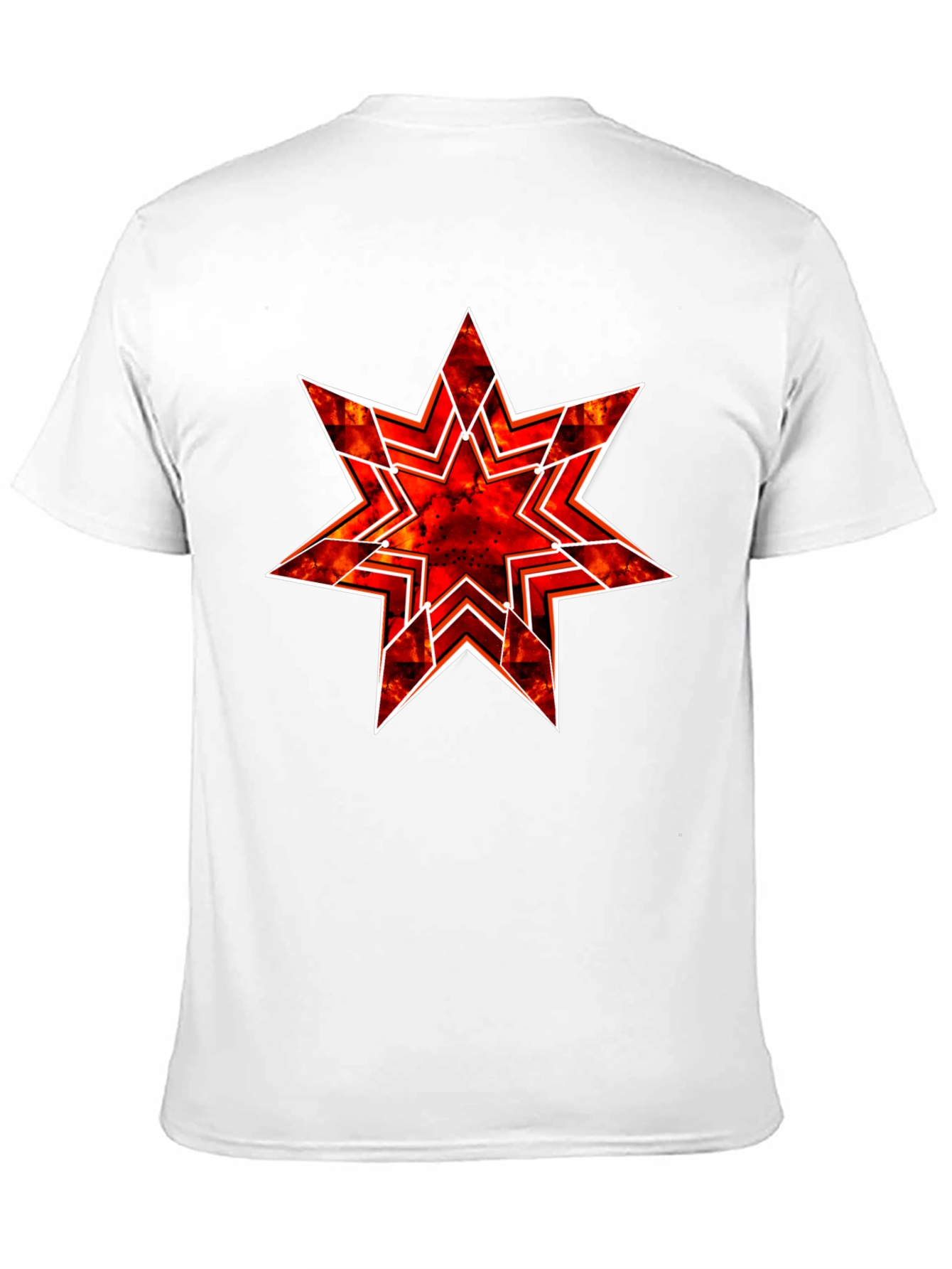 Black Fiery Starburst Graphic Tee - Bold Statement Shirt view 11