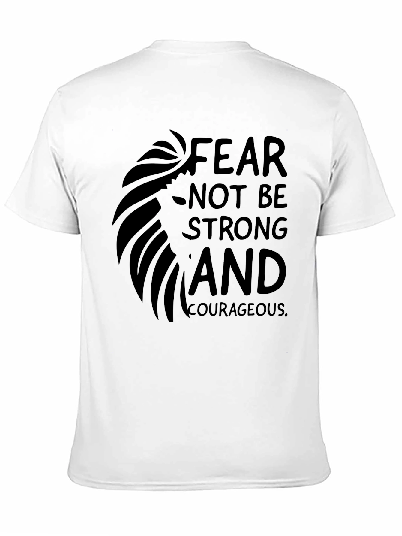 Black Fear Not, Be Strong T-Shirt view 11
