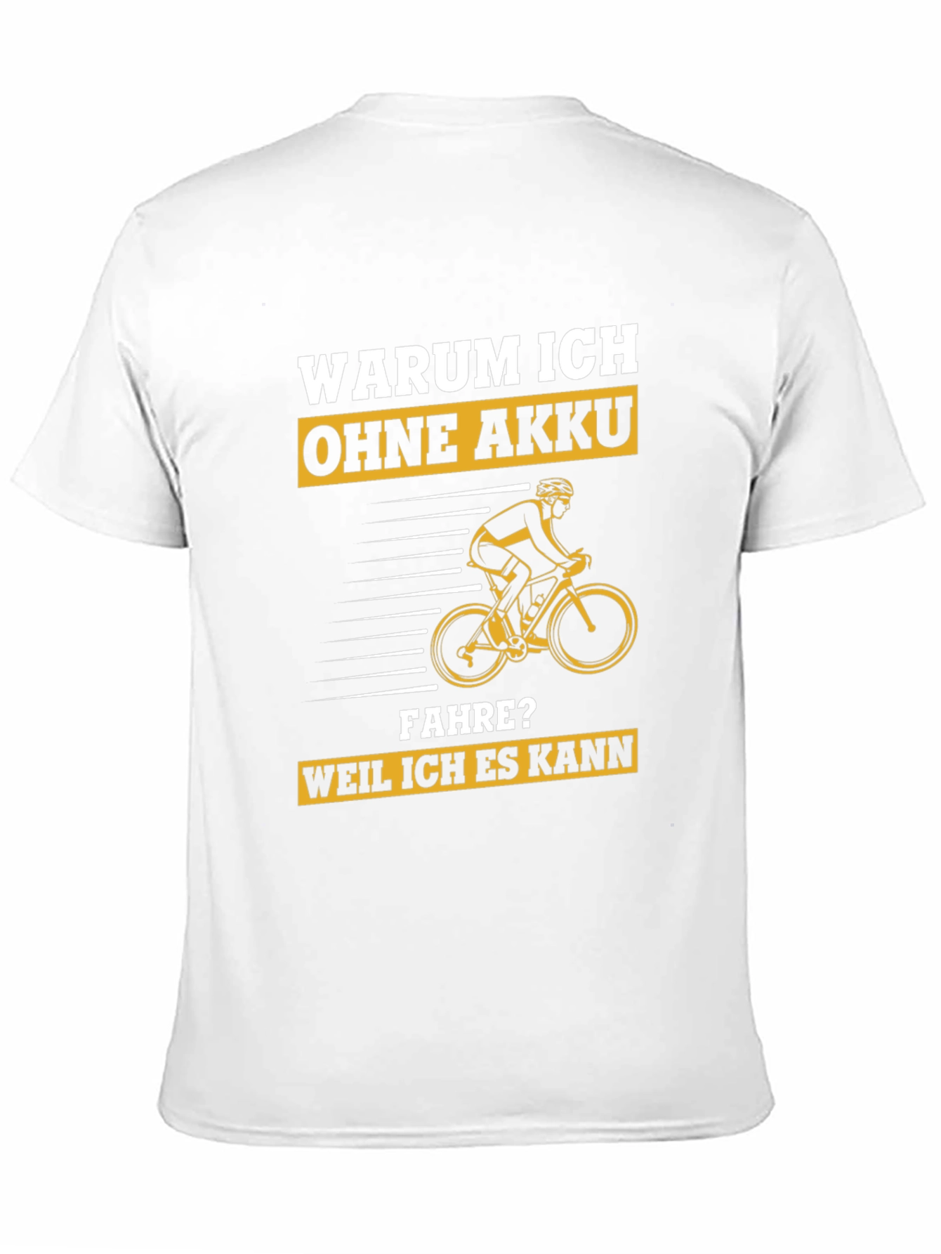 Black Funny Cyclist T-Shirt - Warum Ich Ohne Akku Fahre? view 11