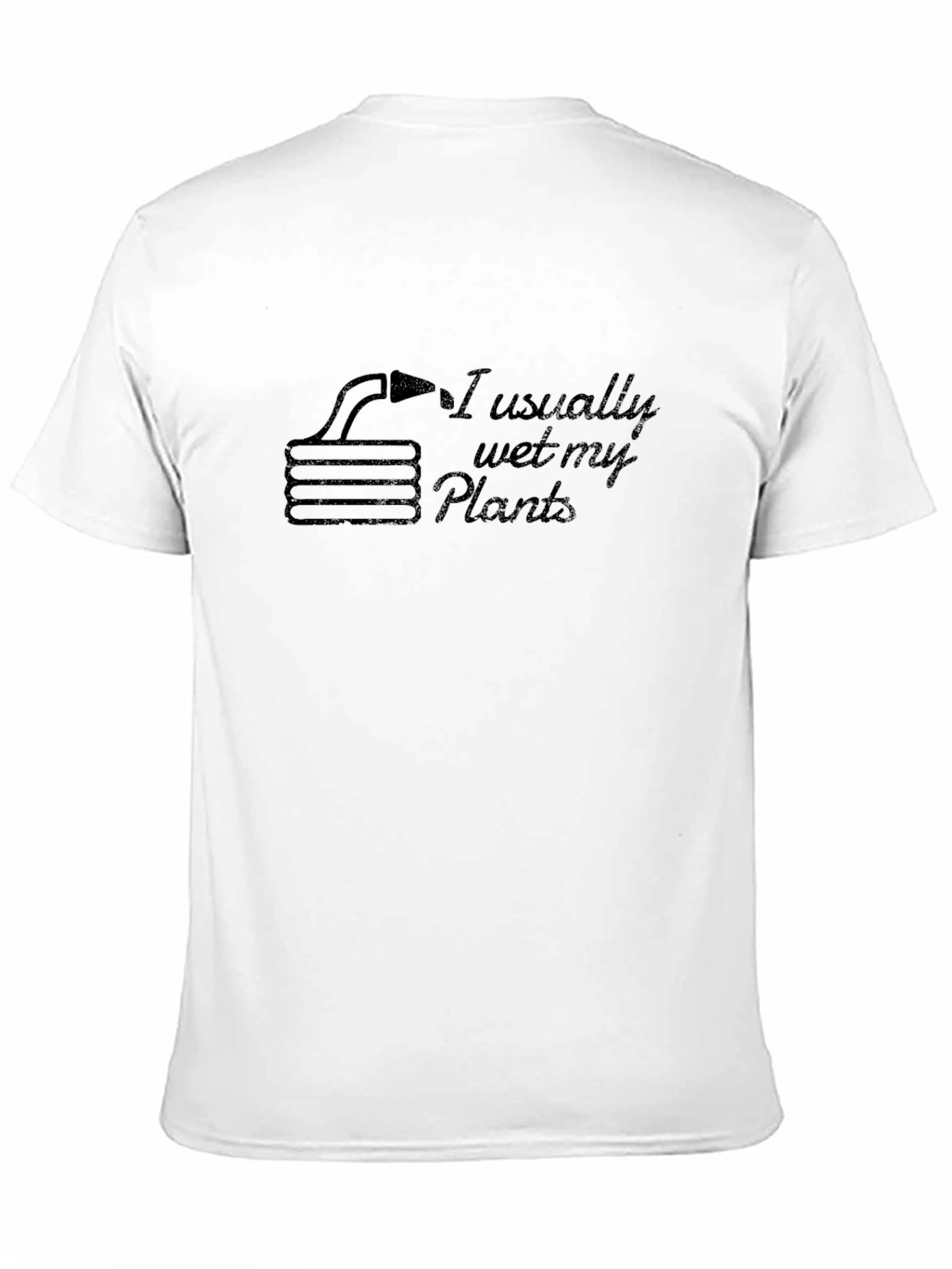 Black I Usually Wet My Plants Humor T-Shirt view 11