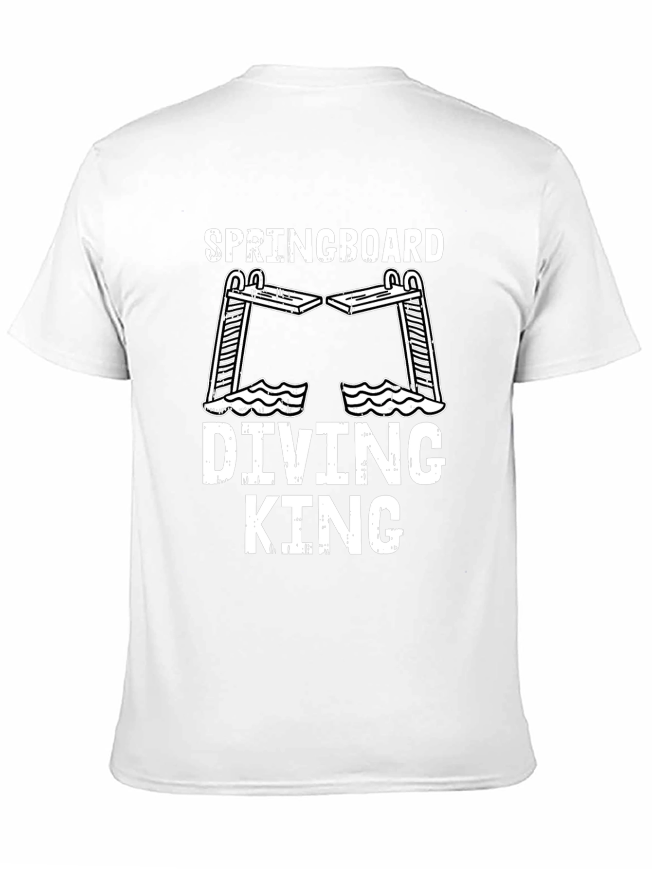 Black Springboard Diving King Graphic T-Shirt view 11