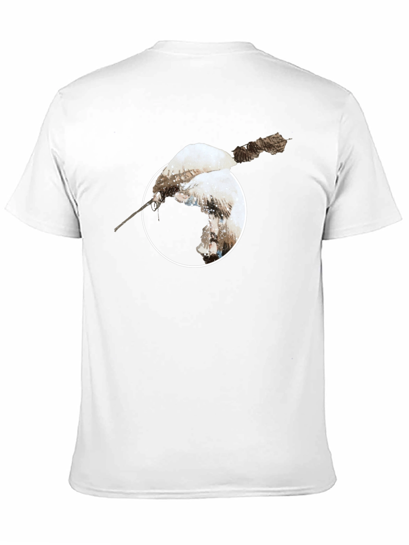 Black Unique Bird Print Black T-Shirt view 11