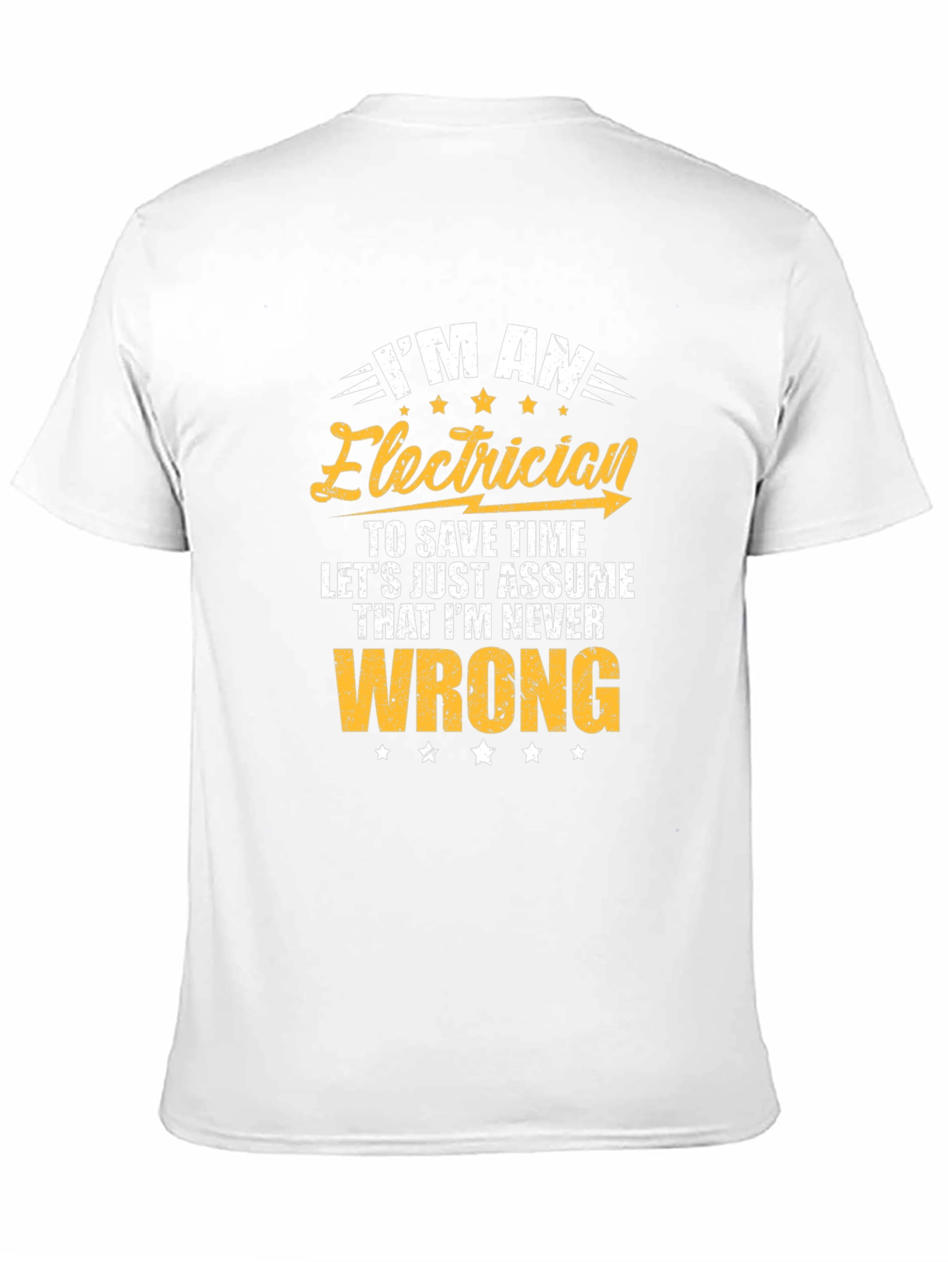 Black Electrician Never Wrong Graphic T-Shirt view 11