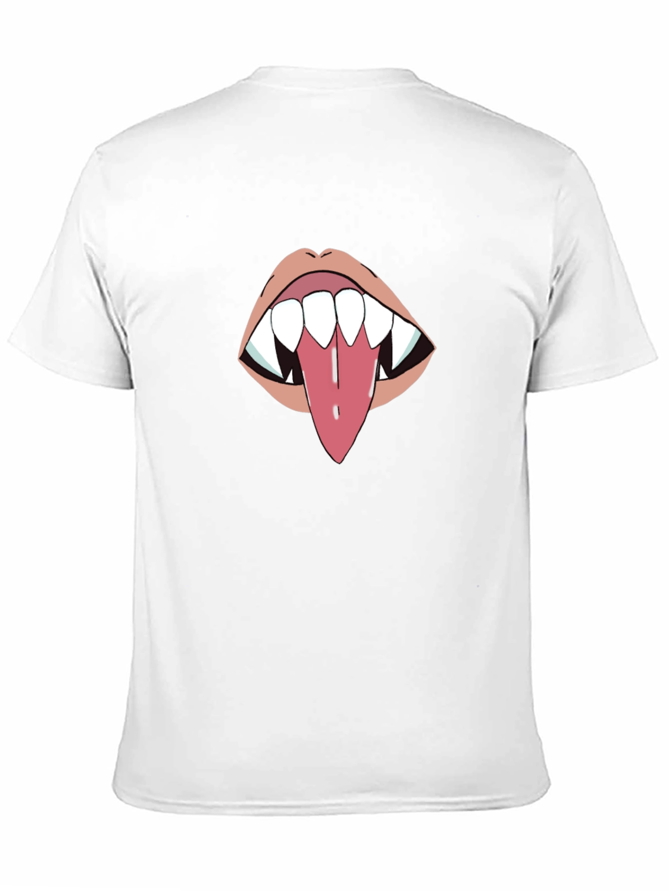 Black Vampire Tongue Graphic T-Shirt - Black view 11