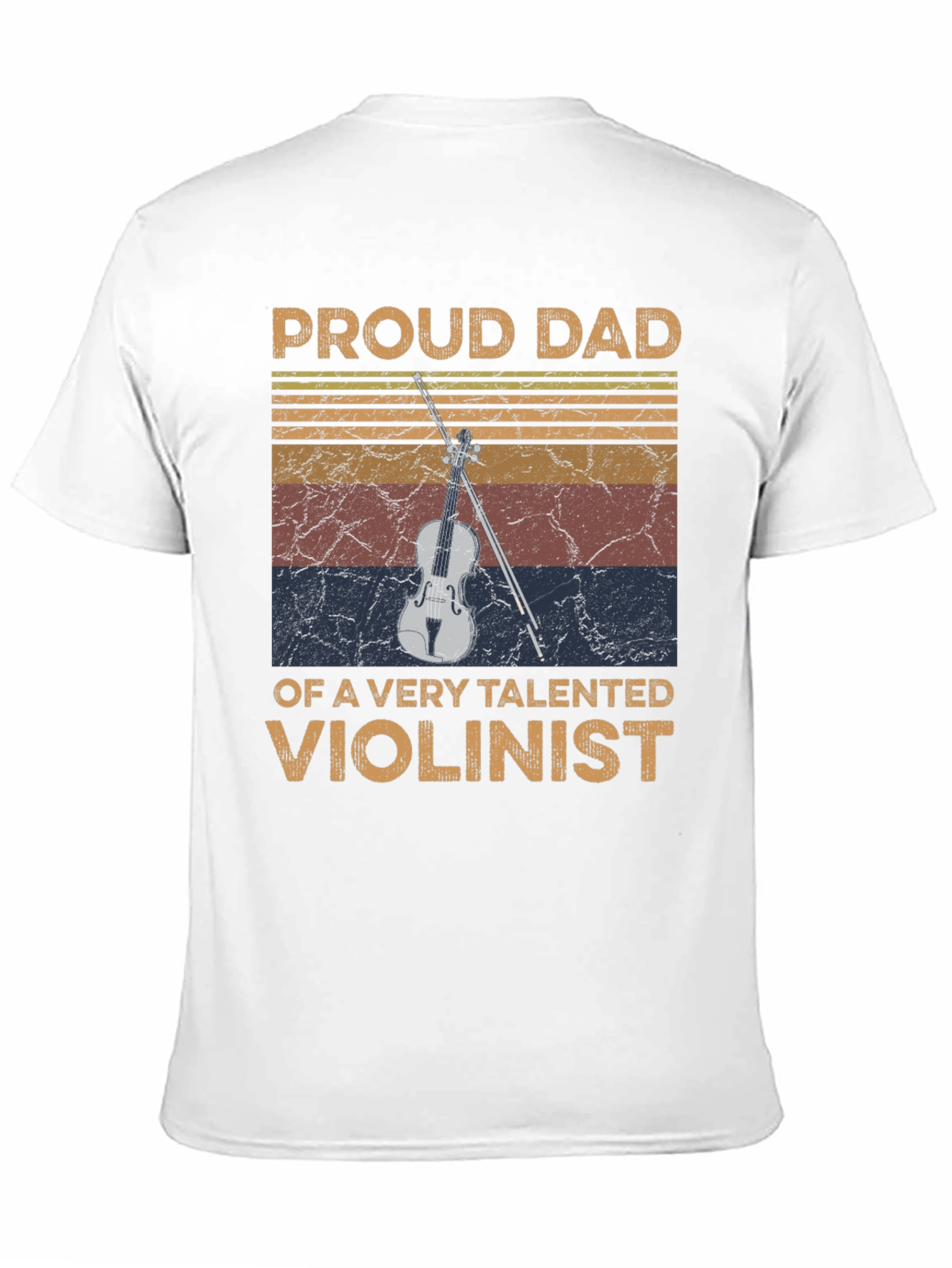 Black Proud Dad Violinist Graphic Tee view 11