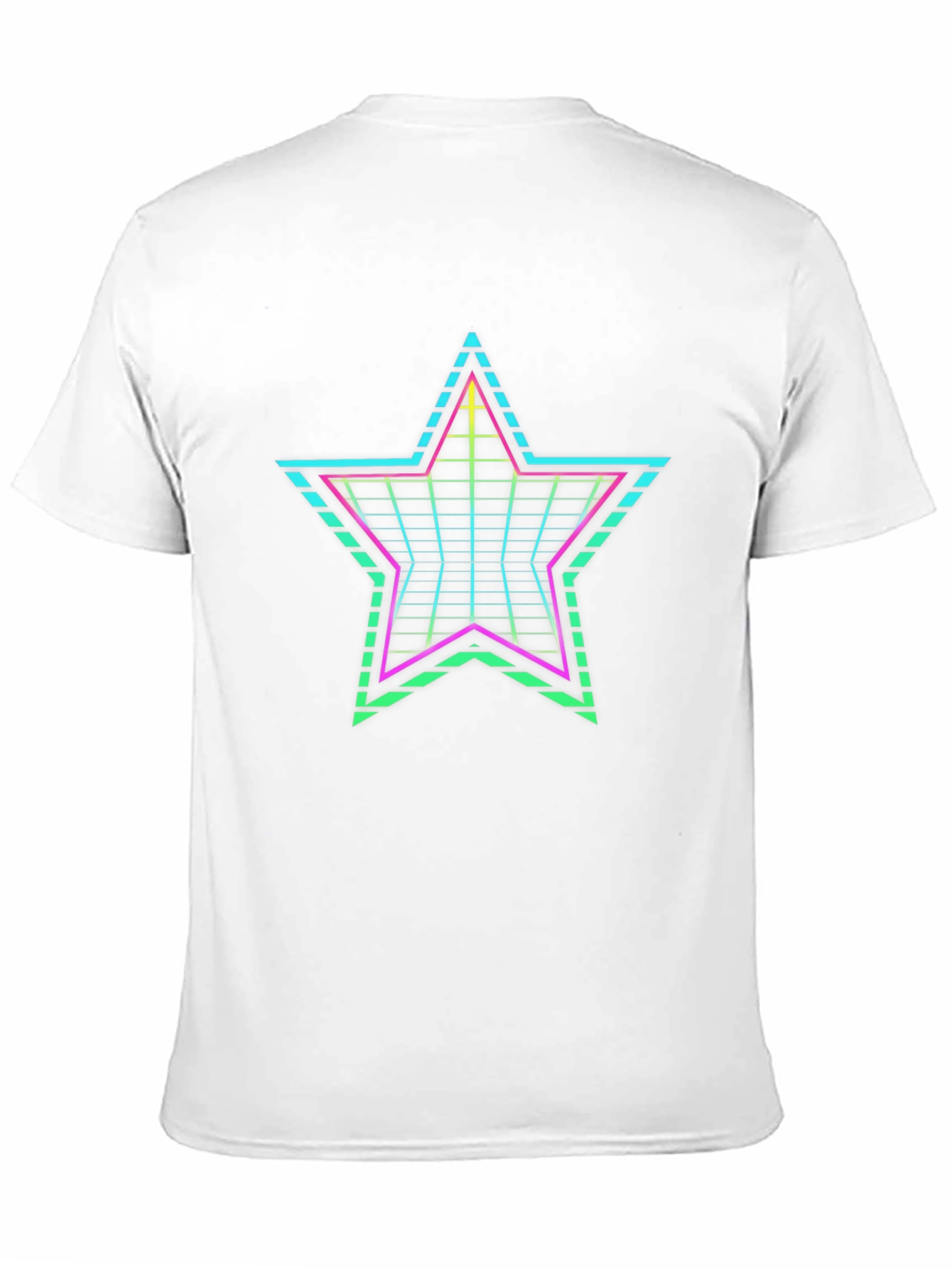 Black Retro Star Graphic Tee - Black Crew Neck T-Shirt view 11